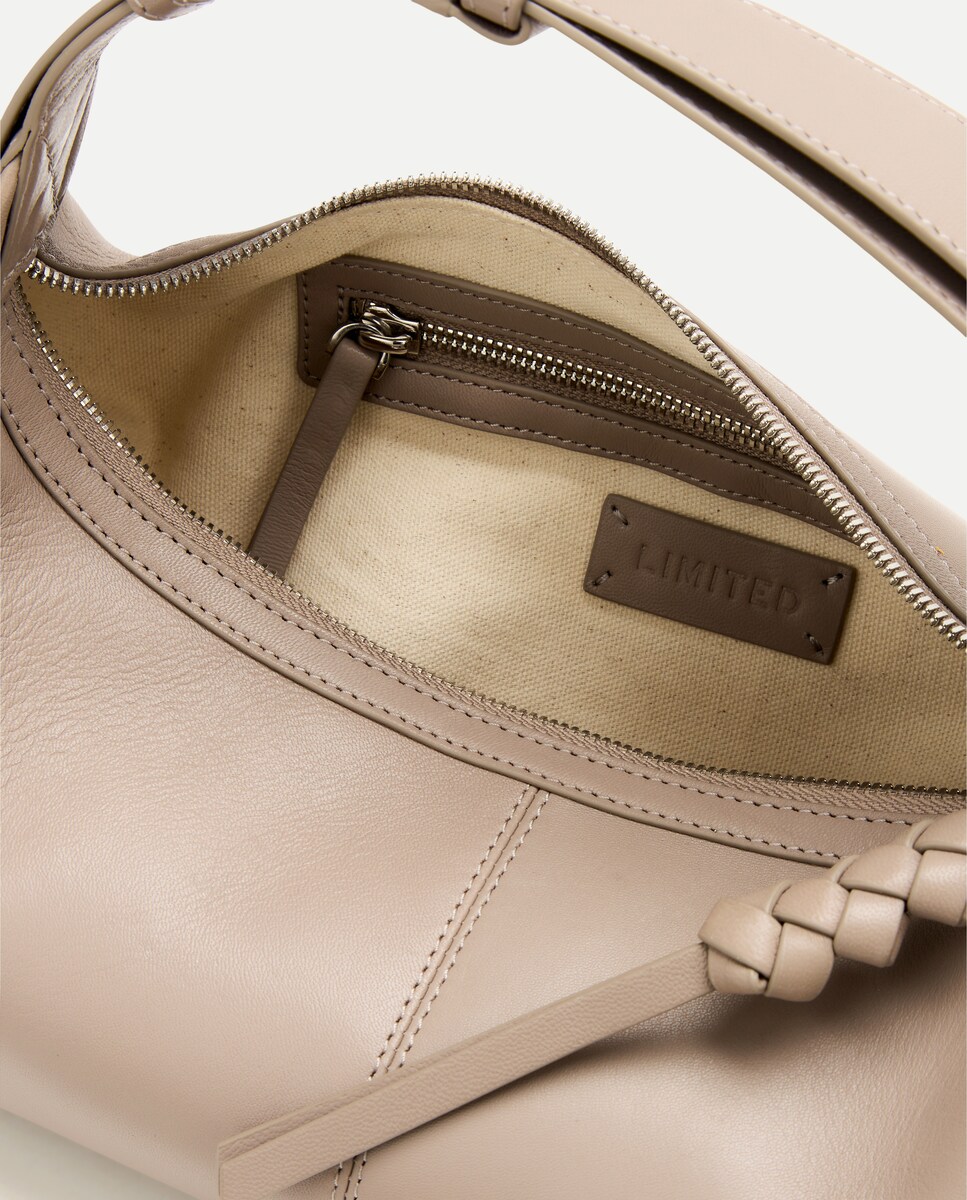 Mala a Tiracolo em Pele Vison Claro-5