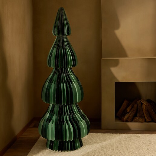 Árbol de suelo de papel Bicolor Navidad
