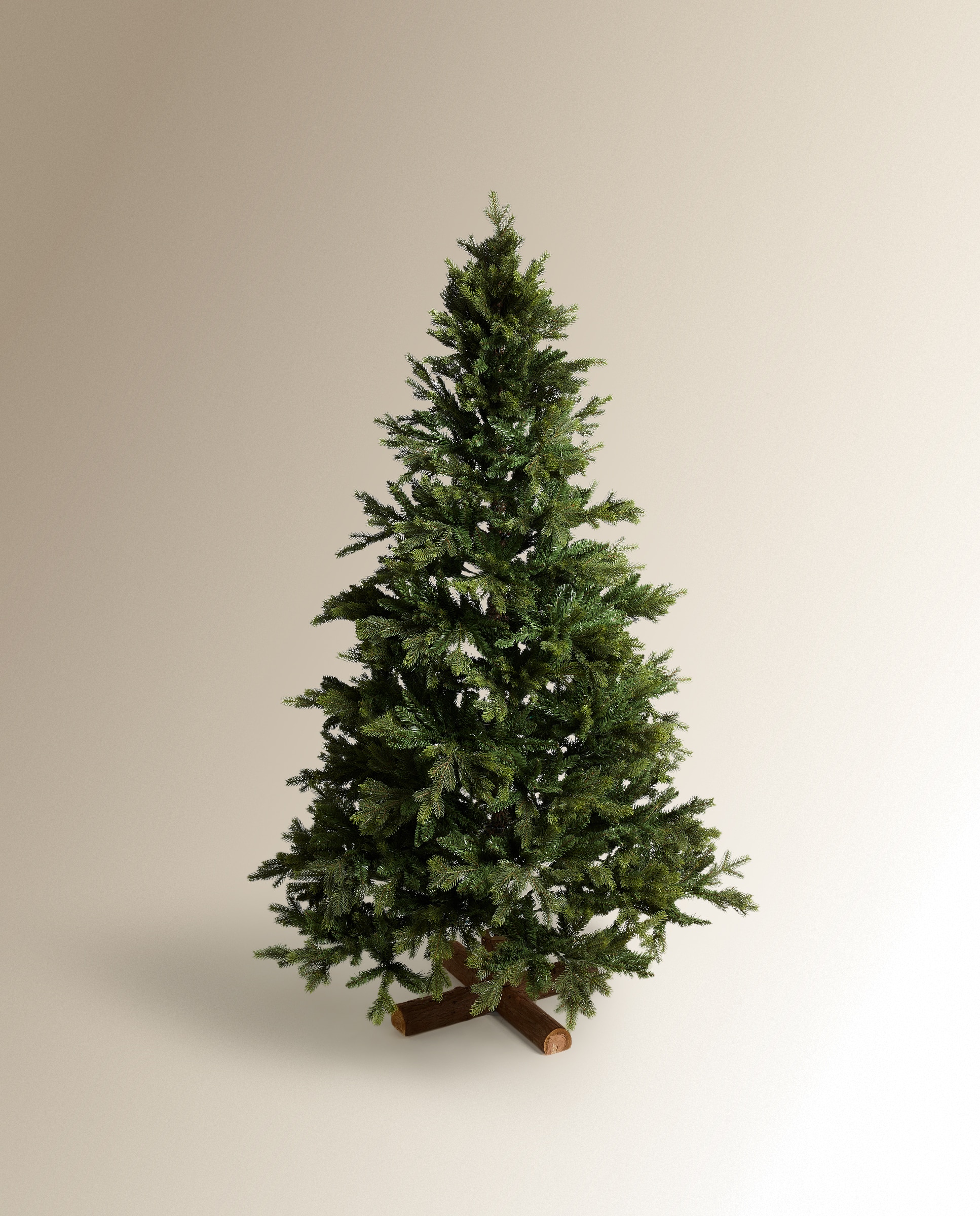 Árvore de Natal com Base de Madeira Bromont Verde-2