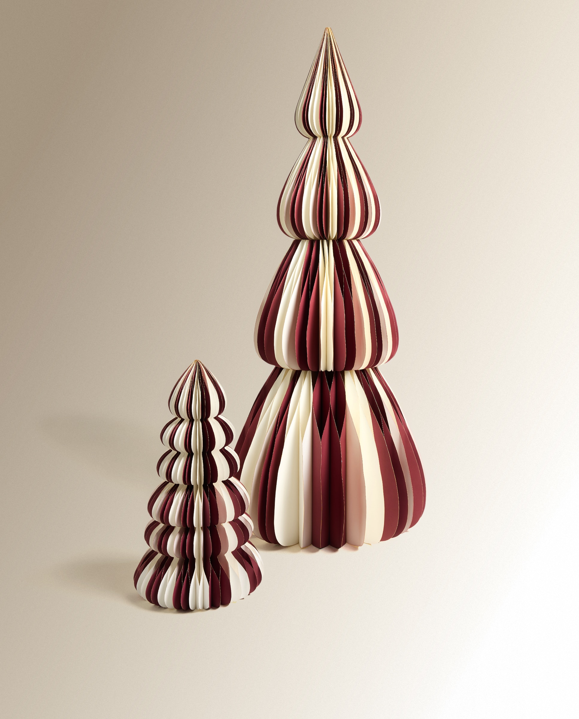 Árbol de suelo de papel Are Navidad - Rojo 70 cm Rojo-5