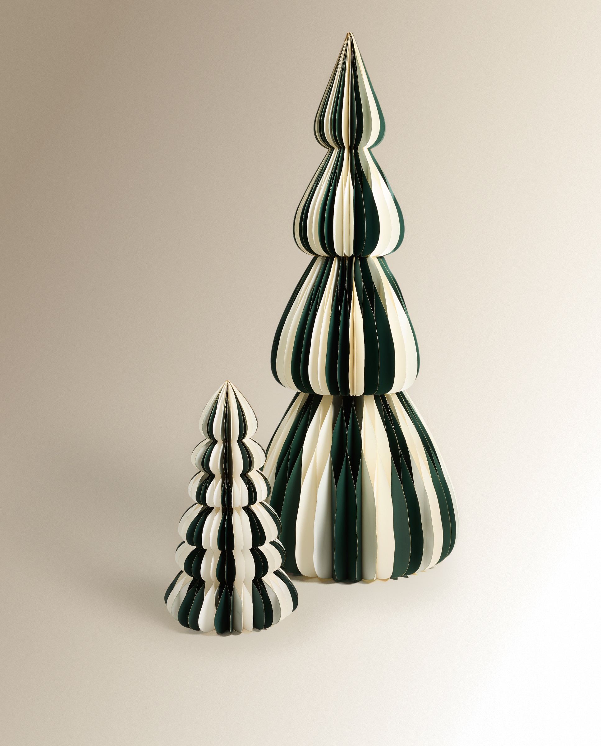 Árbol de suelo de papel Are Navidad - Verde 70 cm Verde-5