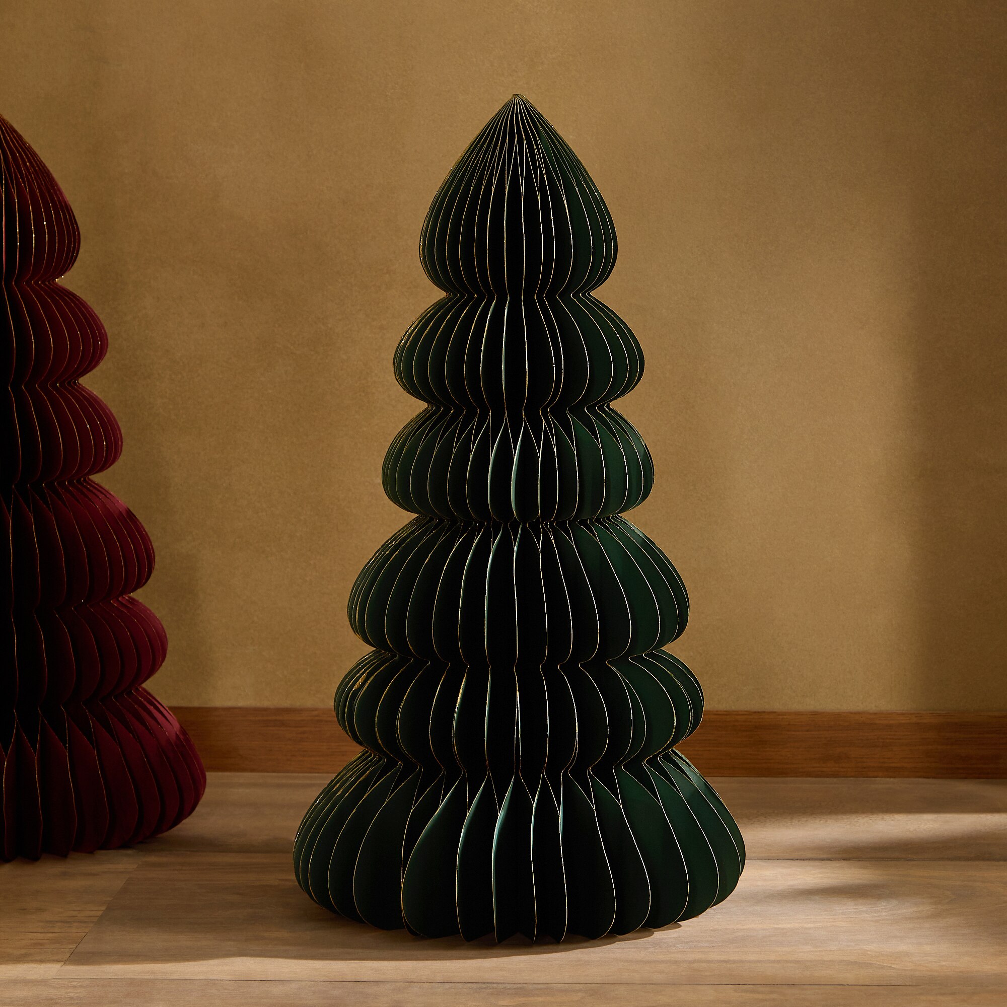 Árbol de suelo Papel HoneyComb Navidad El Corte Inglés - Verde oscuro Verde oscuro-1