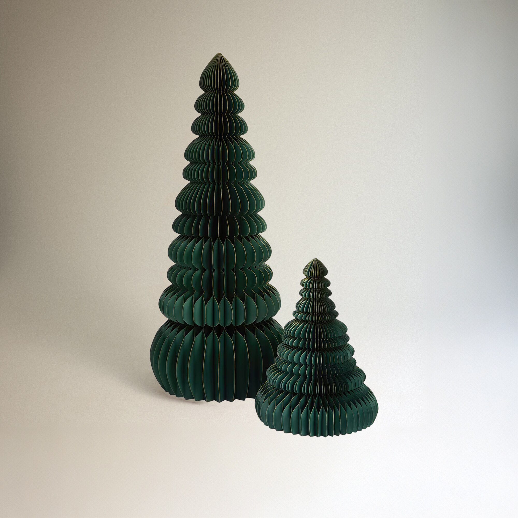 Árbol de suelo Papel HoneyComb Navidad El Corte Inglés - Verde oscuro Verde oscuro-5
