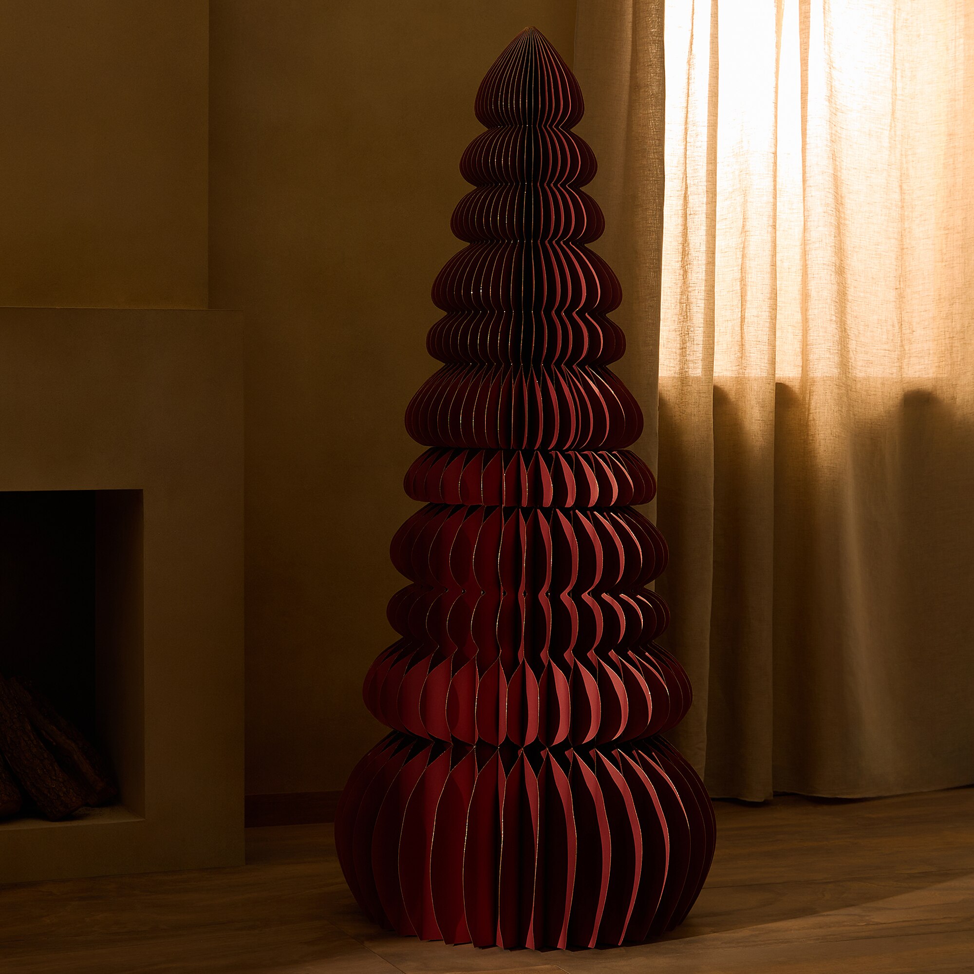 Árbol de suelo Papel HoneyComb Navidad El Corte Inglés - Verde oscuro Verde oscuro-1
