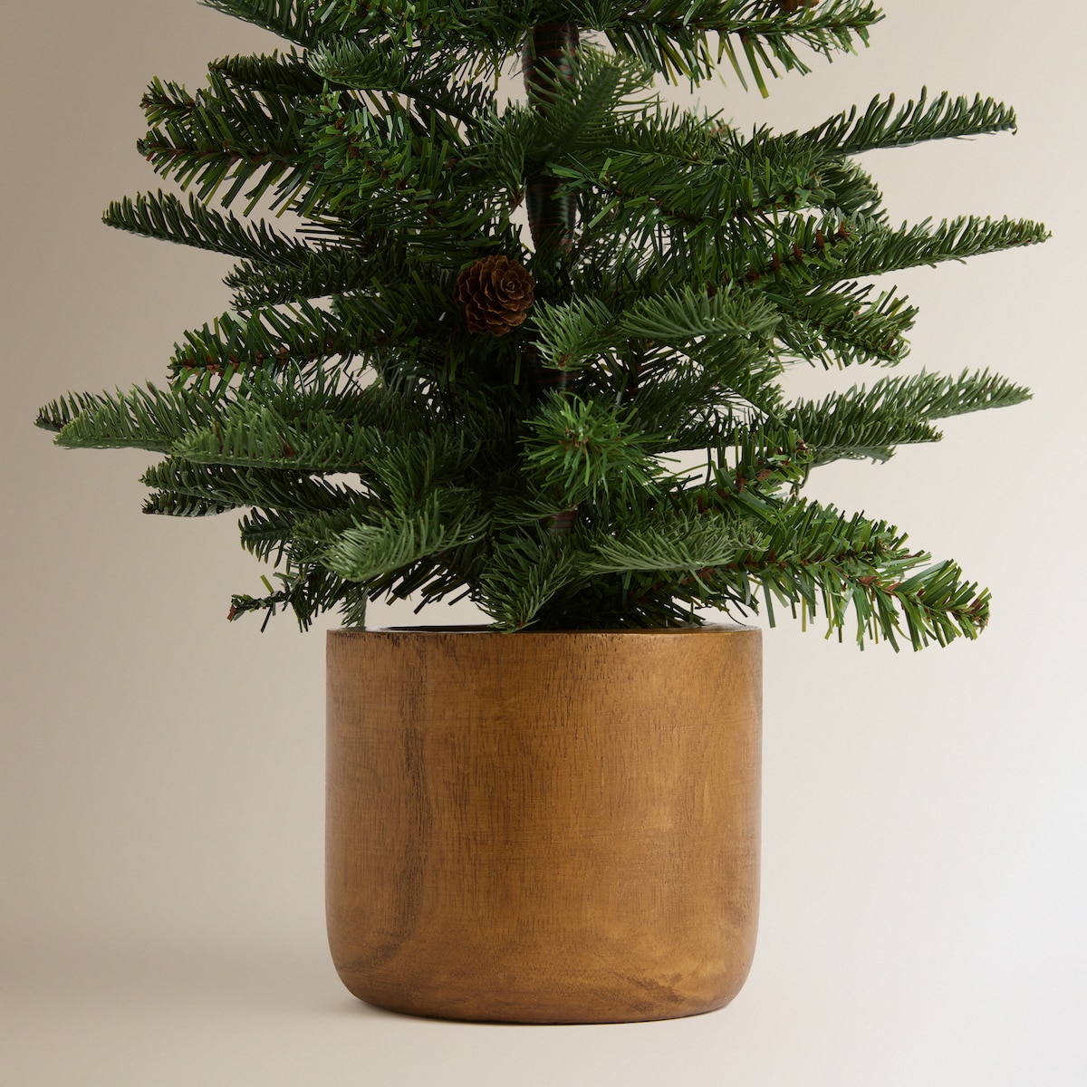 Árbol de mesa con maceta Piñas Navidad Verde-3