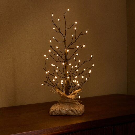 Árbol de mesa con luces LED Espiga Navidad