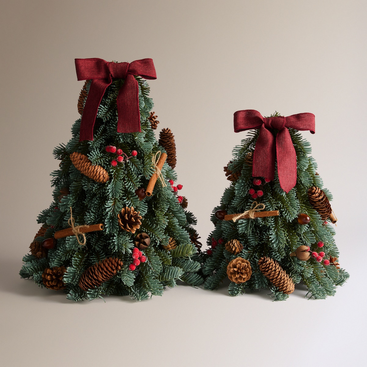 Árbol de mesa decorado Navidad Verde-4