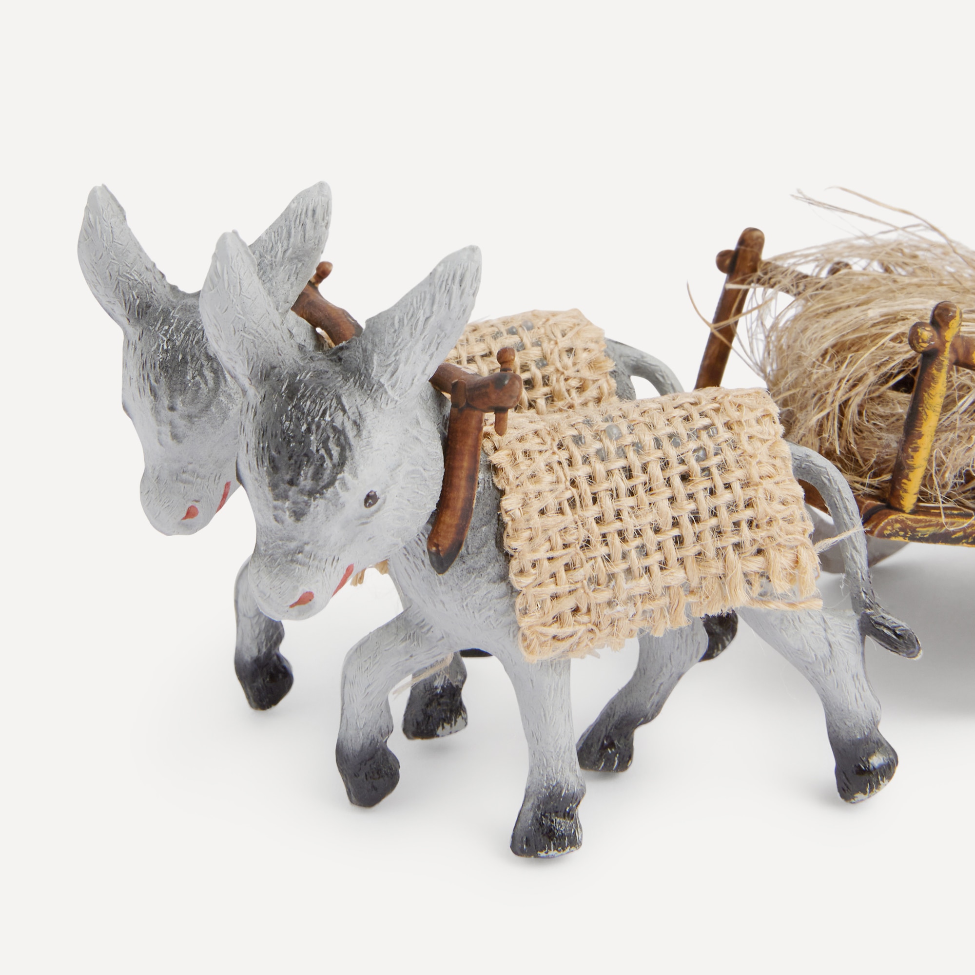 Carroça com Burros para o Presépio Natal Multicolor-2