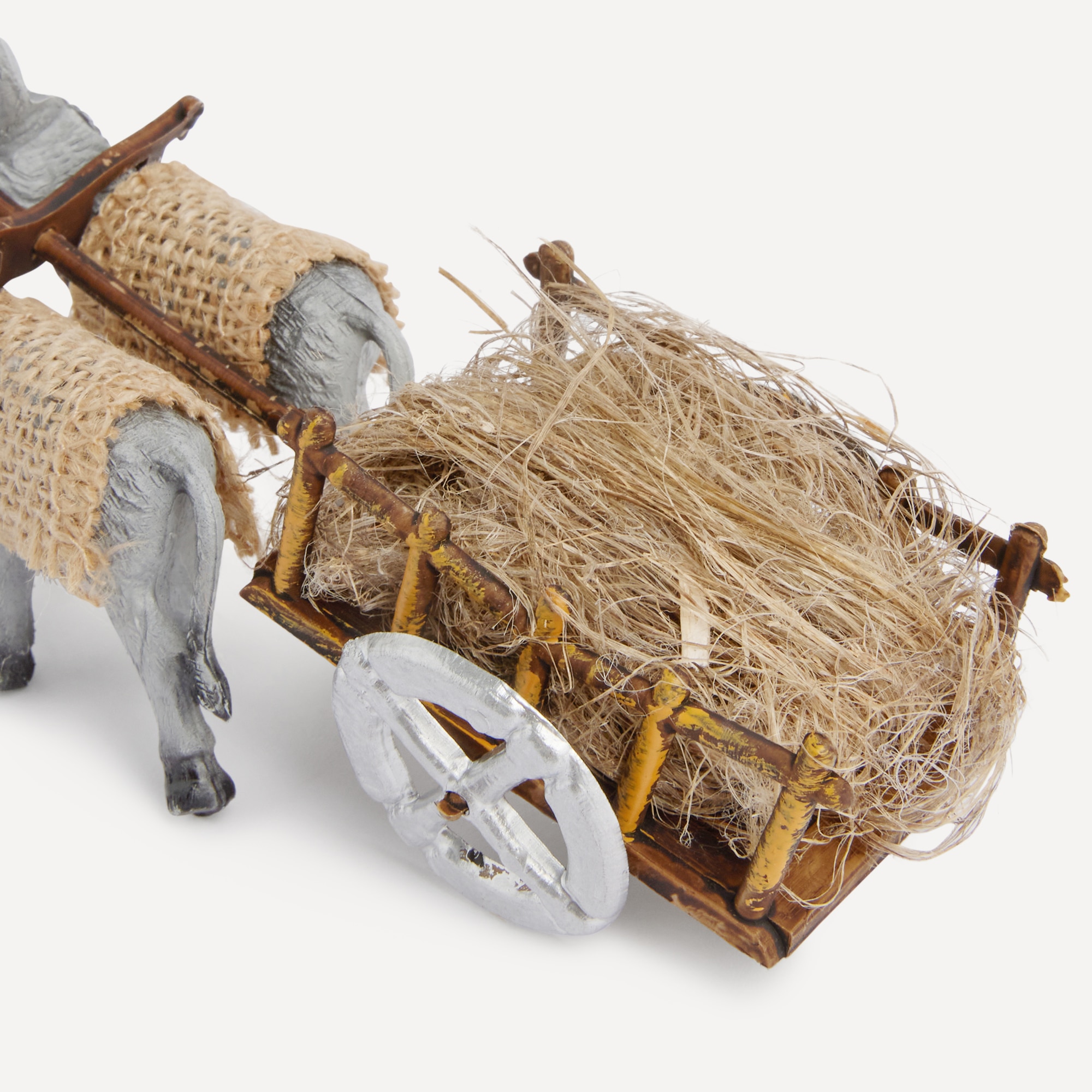 Carroça com Burros para o Presépio Natal Multicolor-3