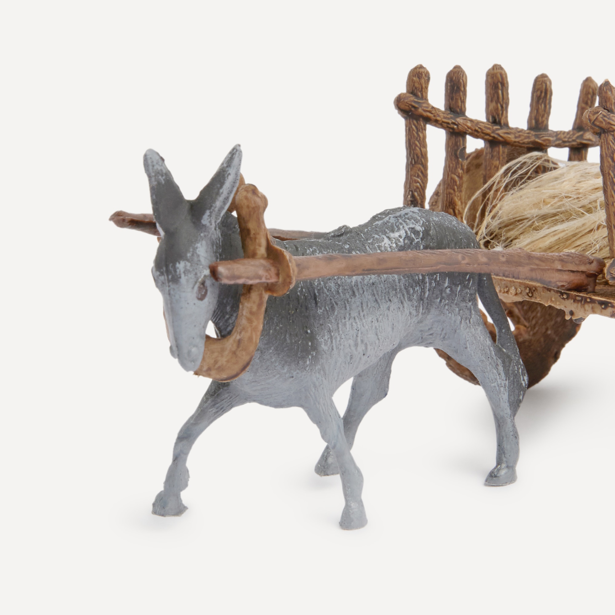 Carroça de Burro com Palha para o Presépio Multicolor-2