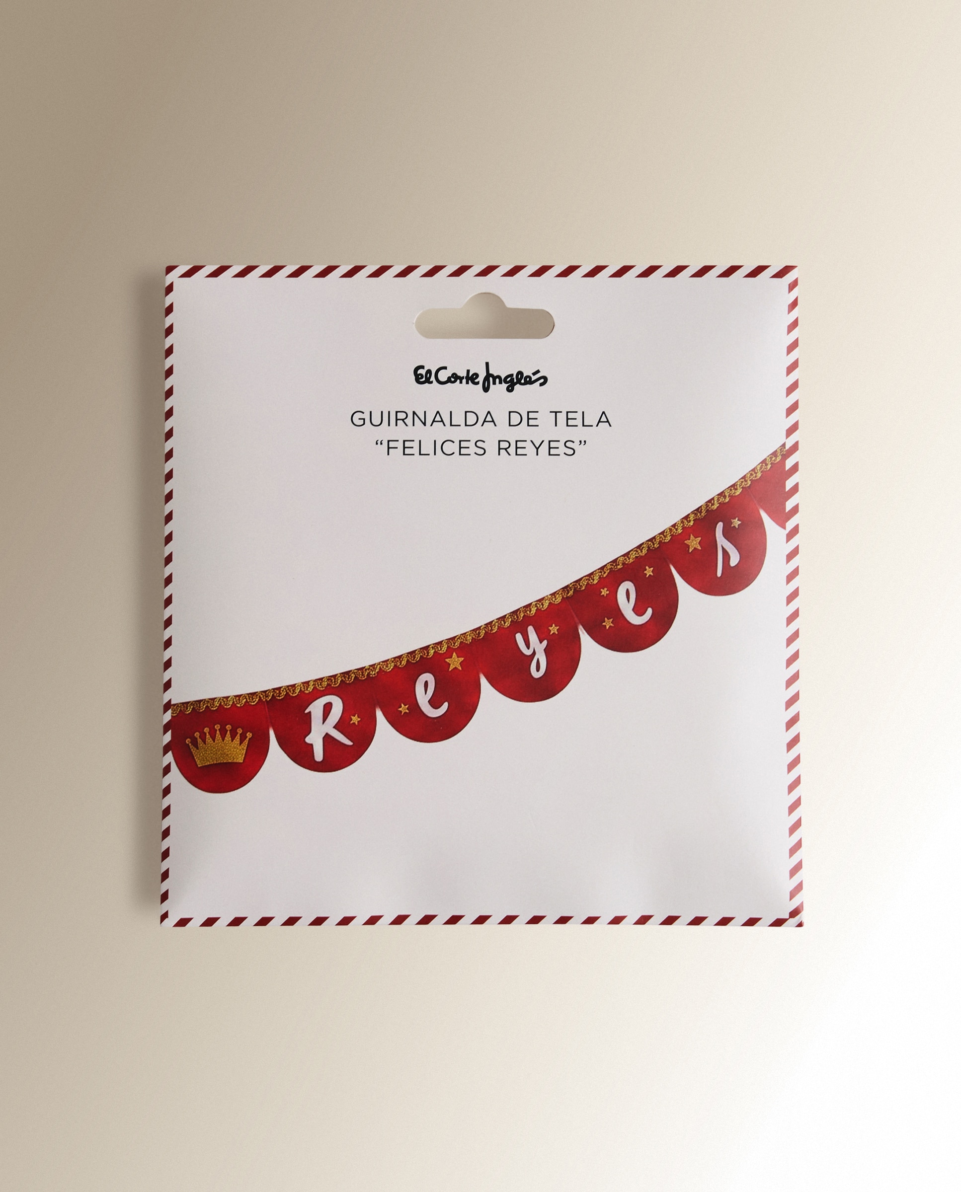 Imagen 4 de Guirnalda de papel Felices Reyes Navidad - Rojo Rojo