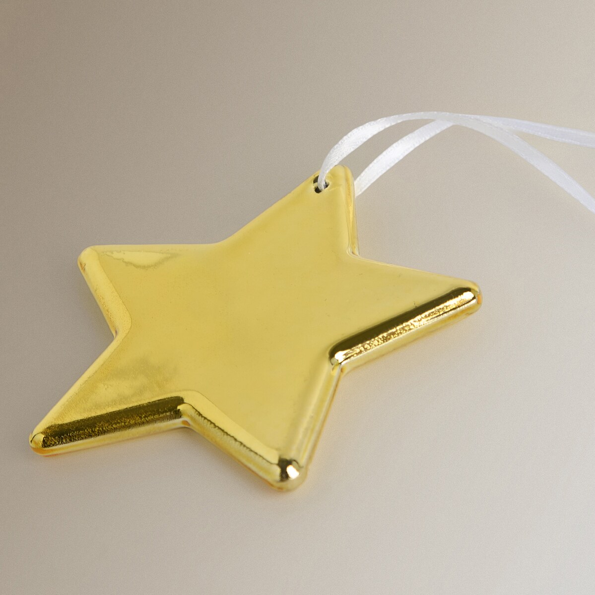 Enfeite de Cristal Estrela de Natal Ouro-2