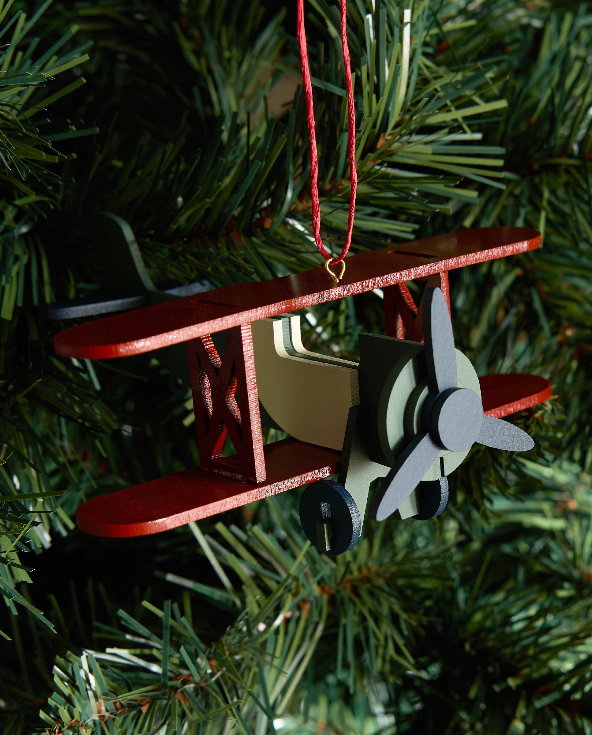 Imagen 1 de Colgante de madera Avioneta Navidad - Multicolor Multicolor