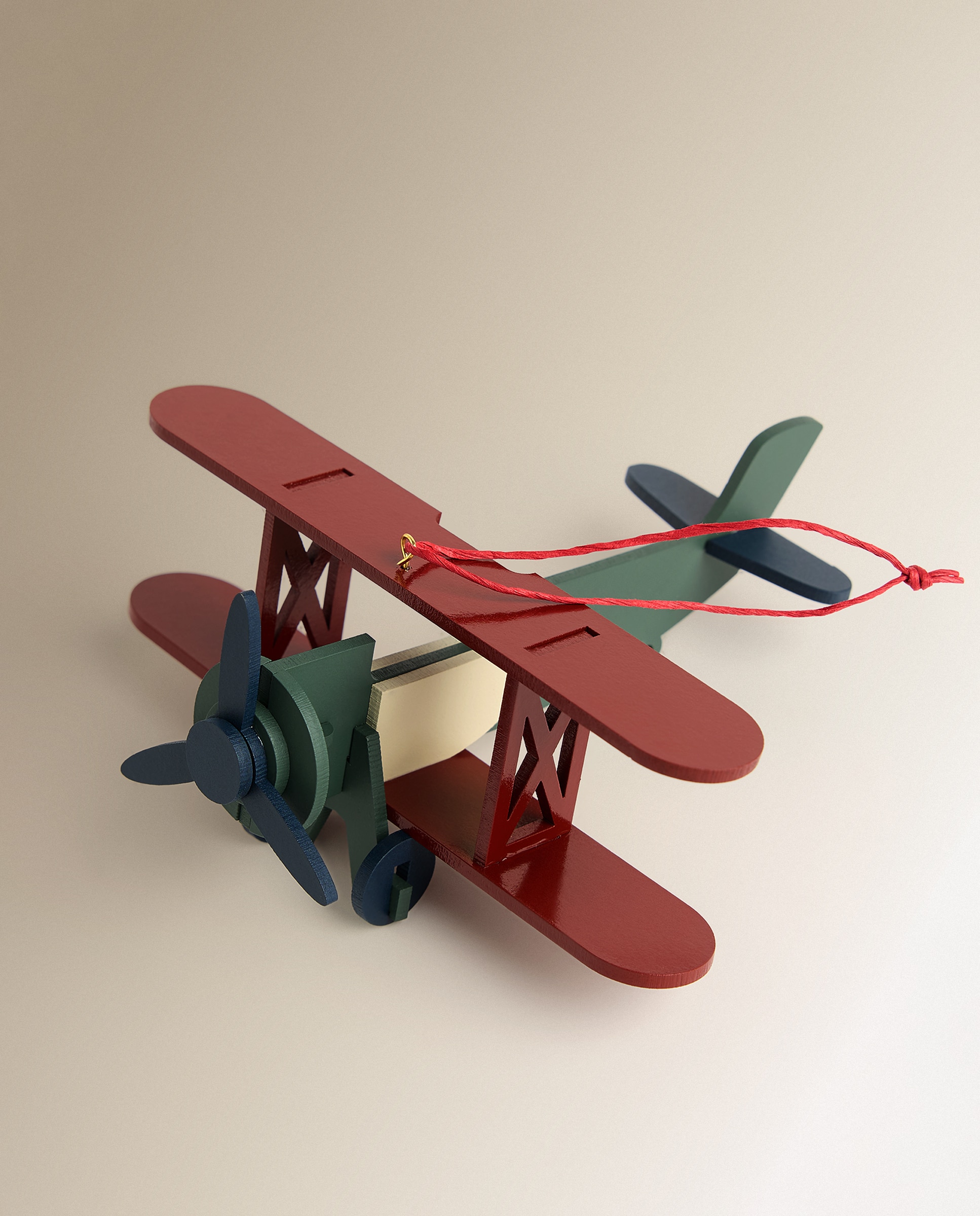 Imagen 2 de Colgante de madera Avioneta Navidad - Multicolor Multicolor