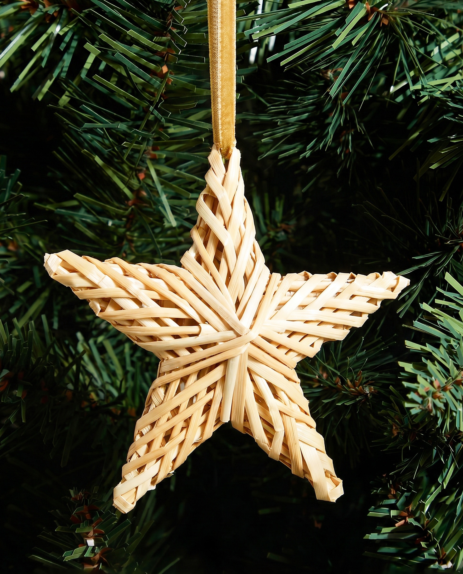 Imagen 0 de Colgante de rafia Estrella Navidad Natural