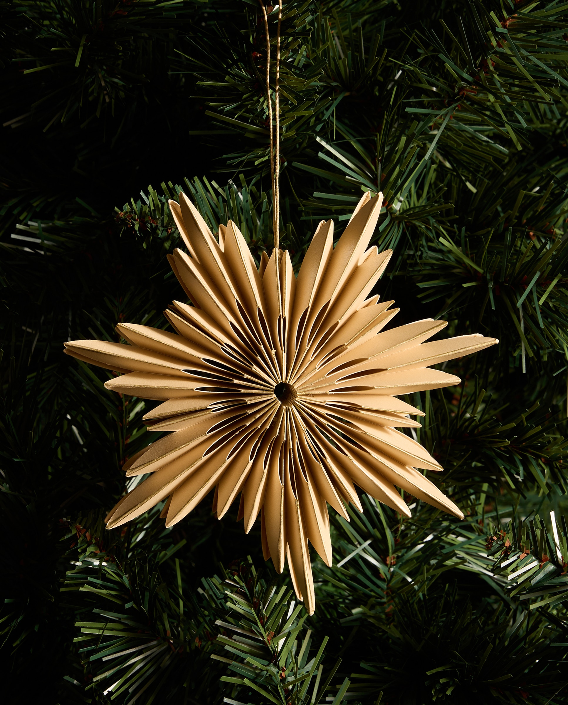 Colgante de papel Flor Navidad - Natural Grande Natural-1