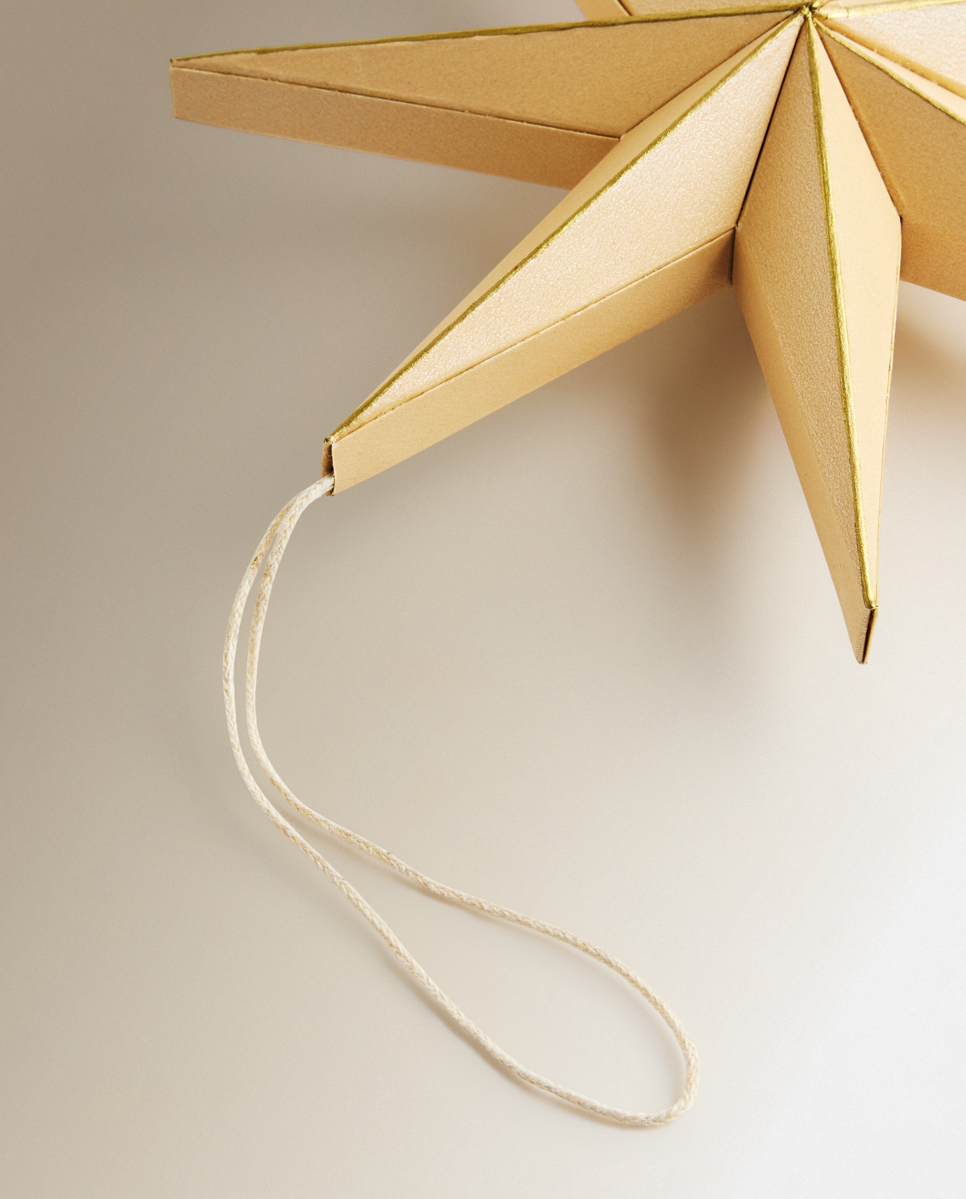 Enfeite de Papel Estrela Natal Natural-3