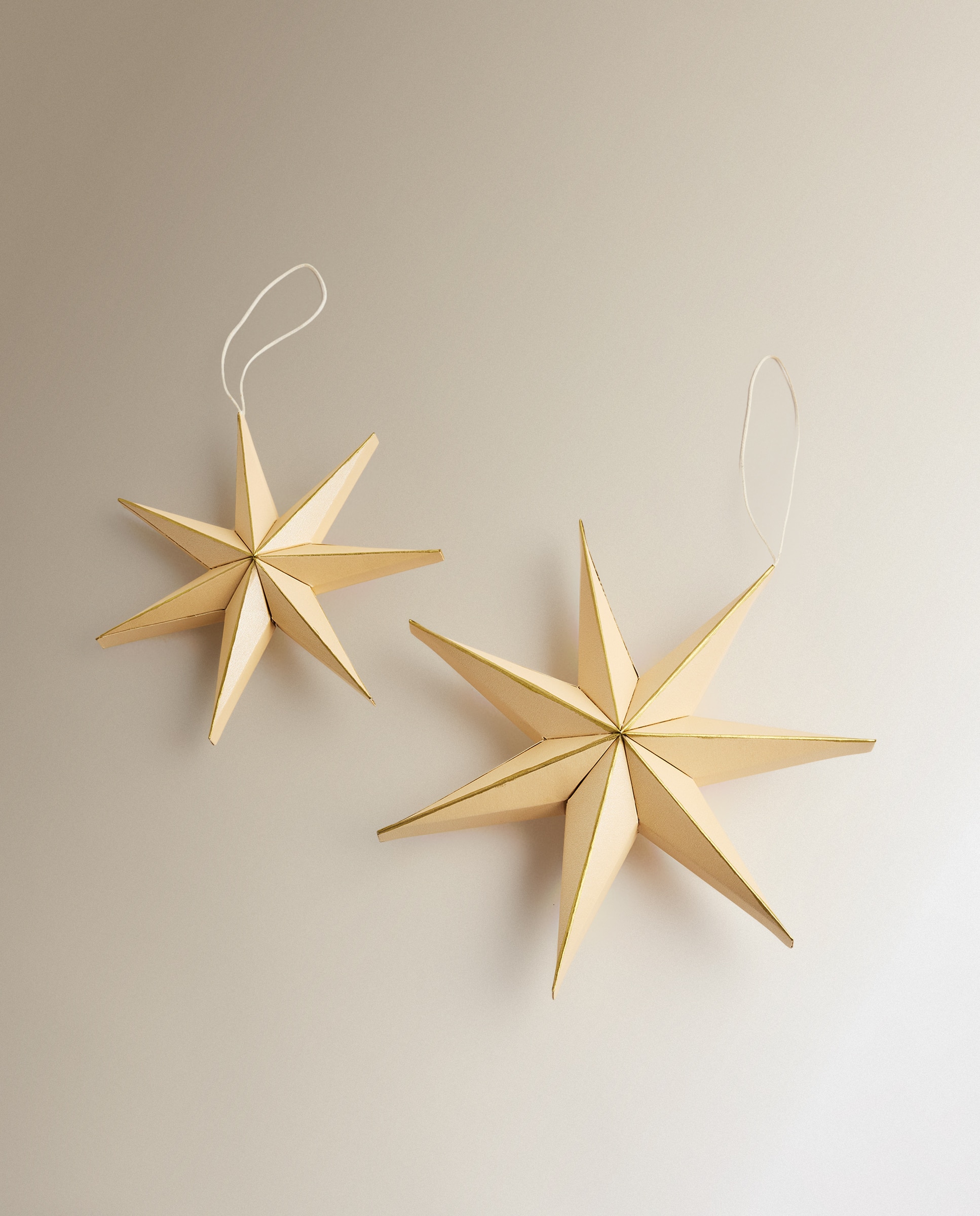 Enfeite de Papel Estrela Natal Natural-4
