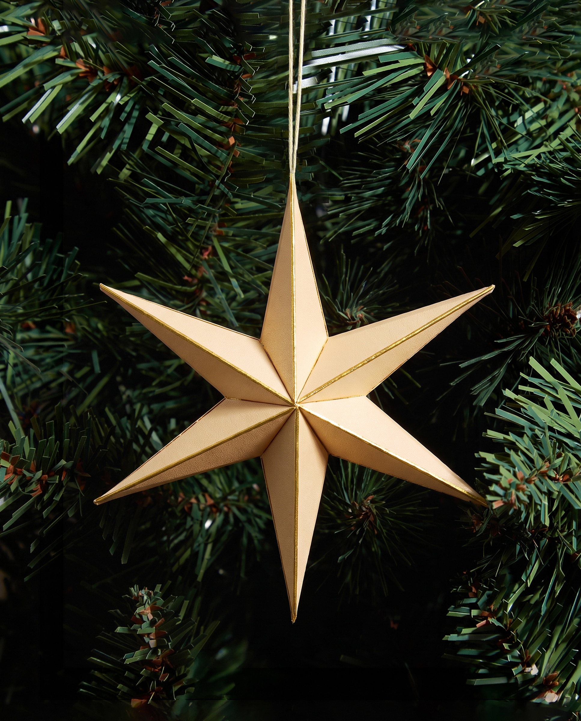 Imagen 0 de Colgante de papel Estrella Navidad Natural