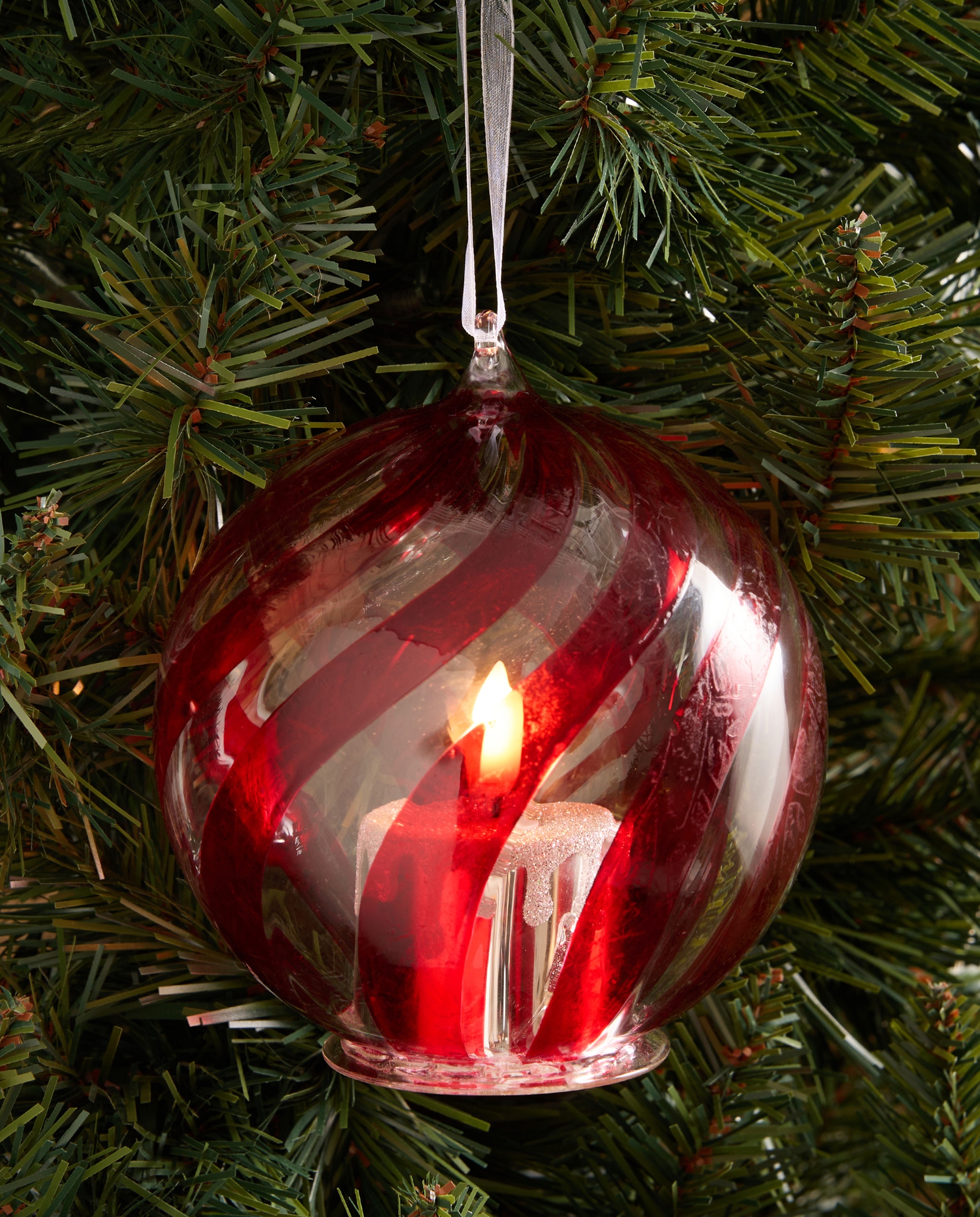 Imagen 0 de Bola de cristal con luz LED Navidad Rojo