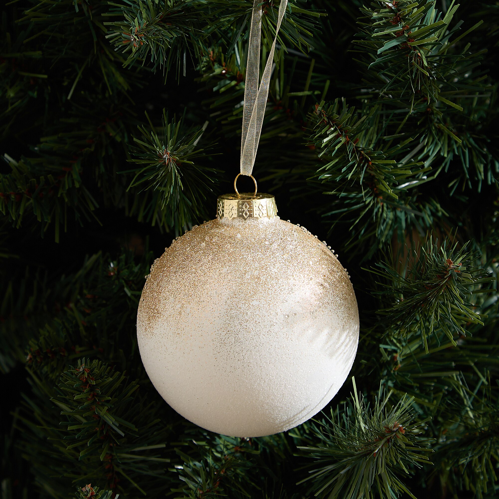 Bola Bicolor Escarcha Navidad El Corte Inglés - Champagne Champagne-1