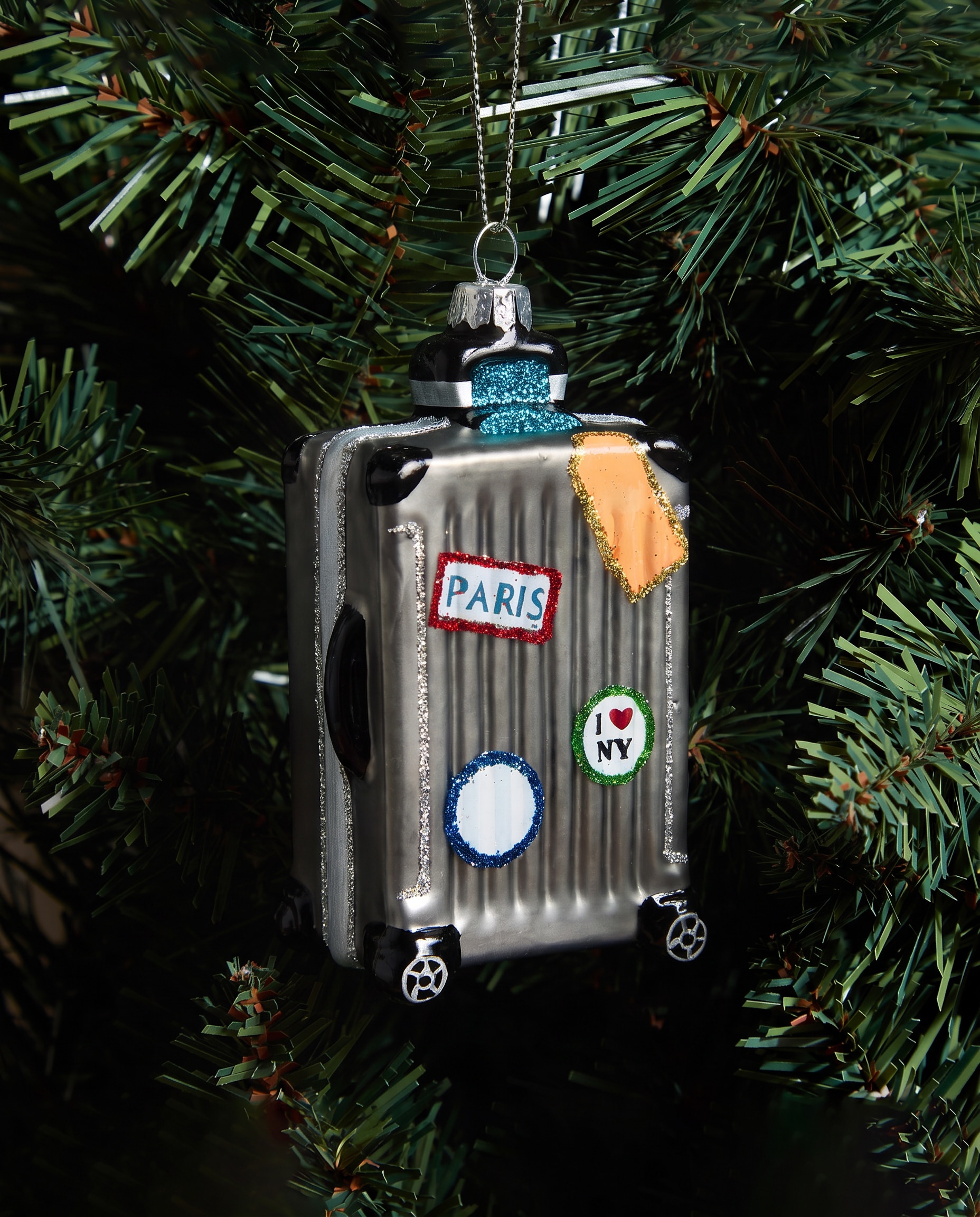 Imagen 1 de Colgante de cristal Maleta Navidad - Plateado Plateado