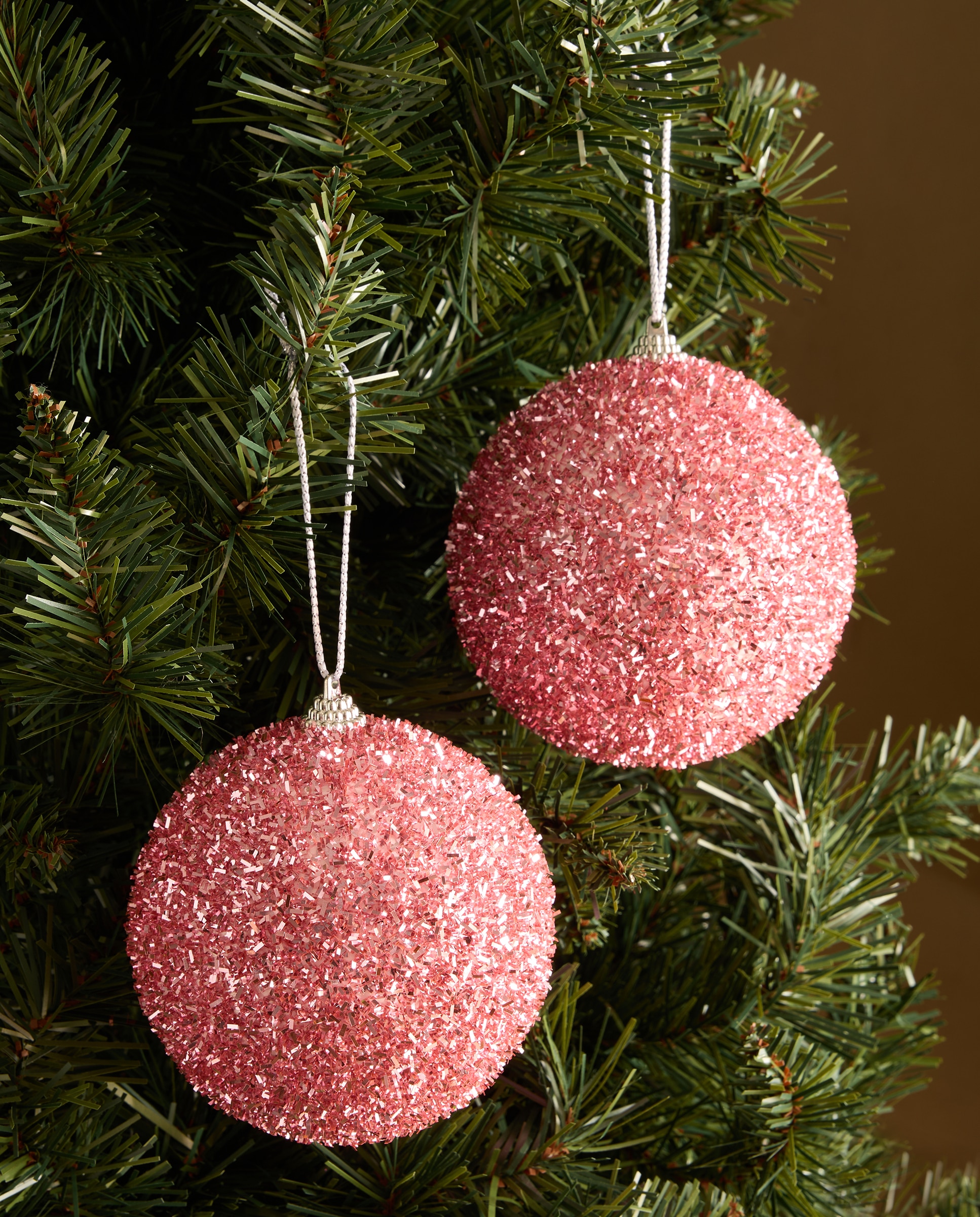 Imagen 0 de Set de 2 bolas Confeti Navidad Rosa pastel