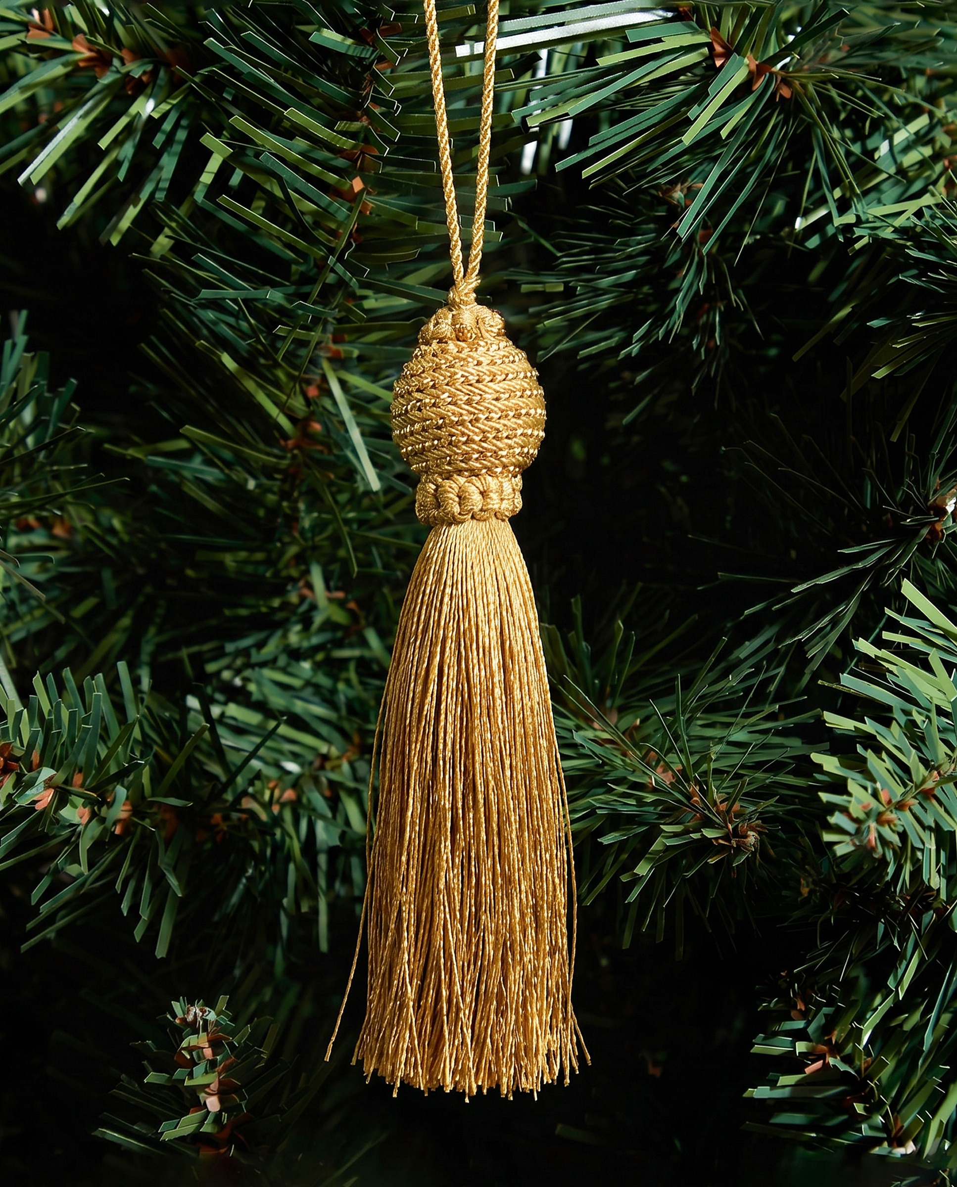 Imagen 1 de Colgante de tela Tassel Navidad Mostaza