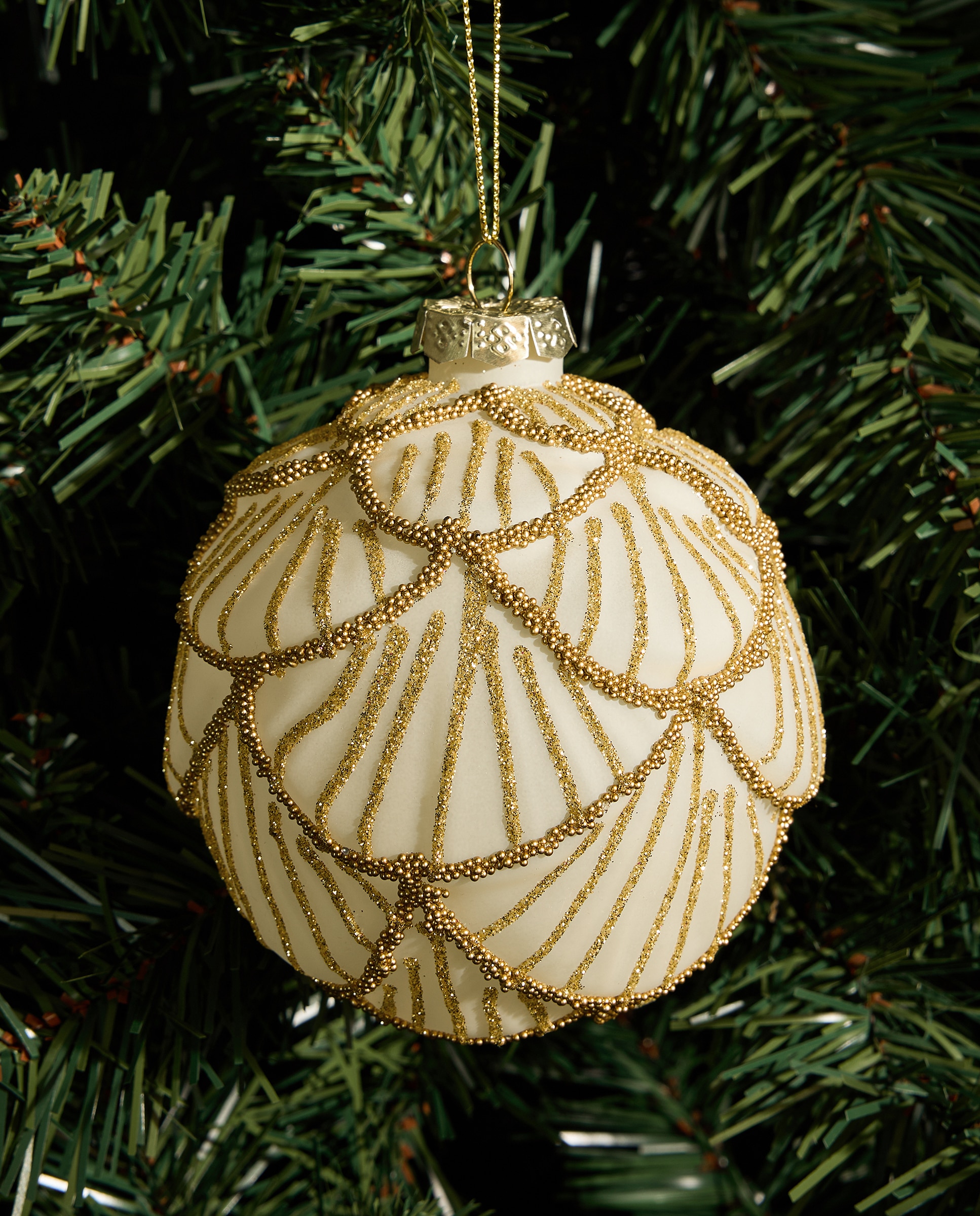 Bola de cristal Ondas y Beads Navidad El Corte Inglés - Oro Oro-1