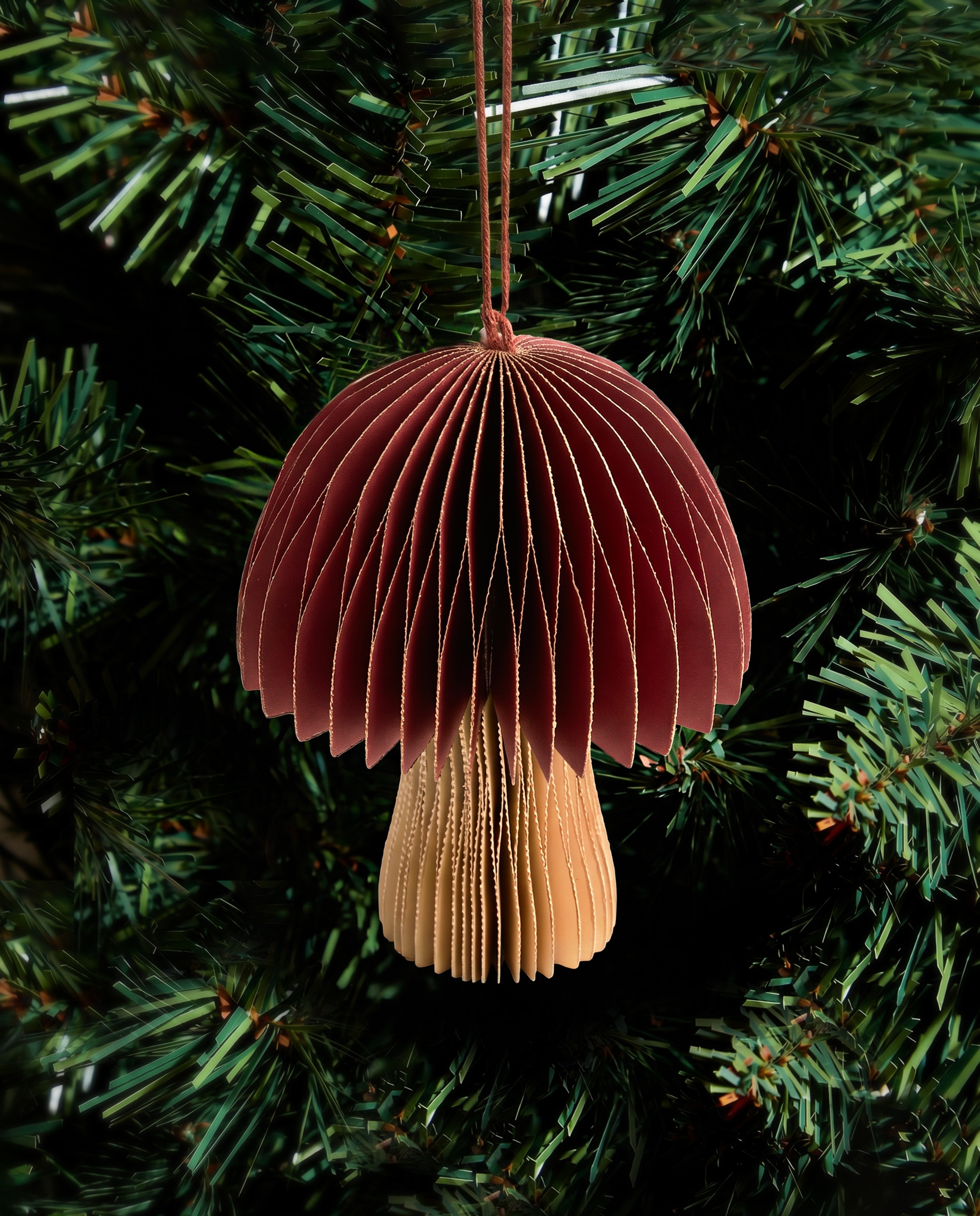 Imagen 1 de Colgante de papel Seta pequeña Navidad - Rojo Rojo