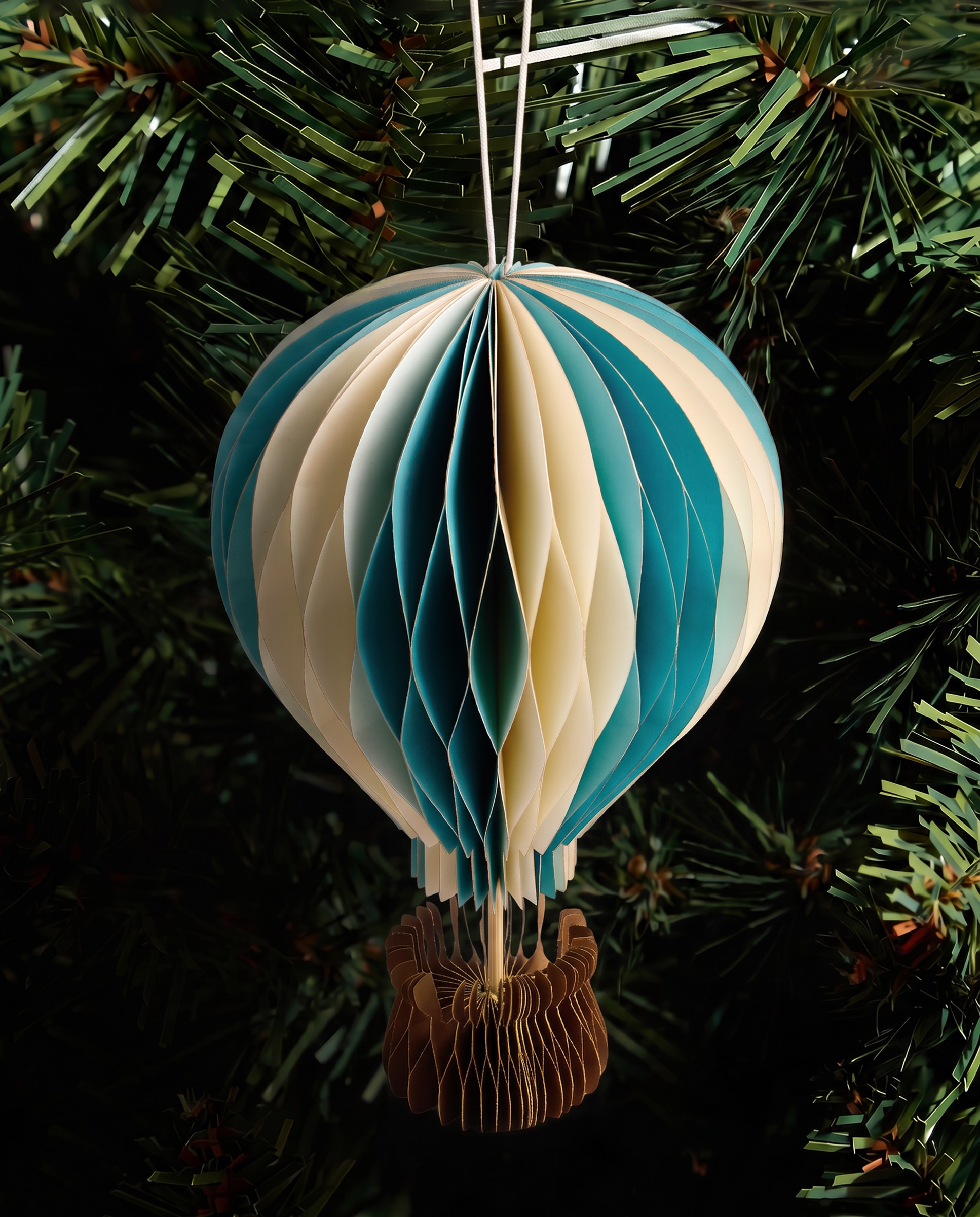 Colgante de papel Globo Navidad - Azul Azul-1