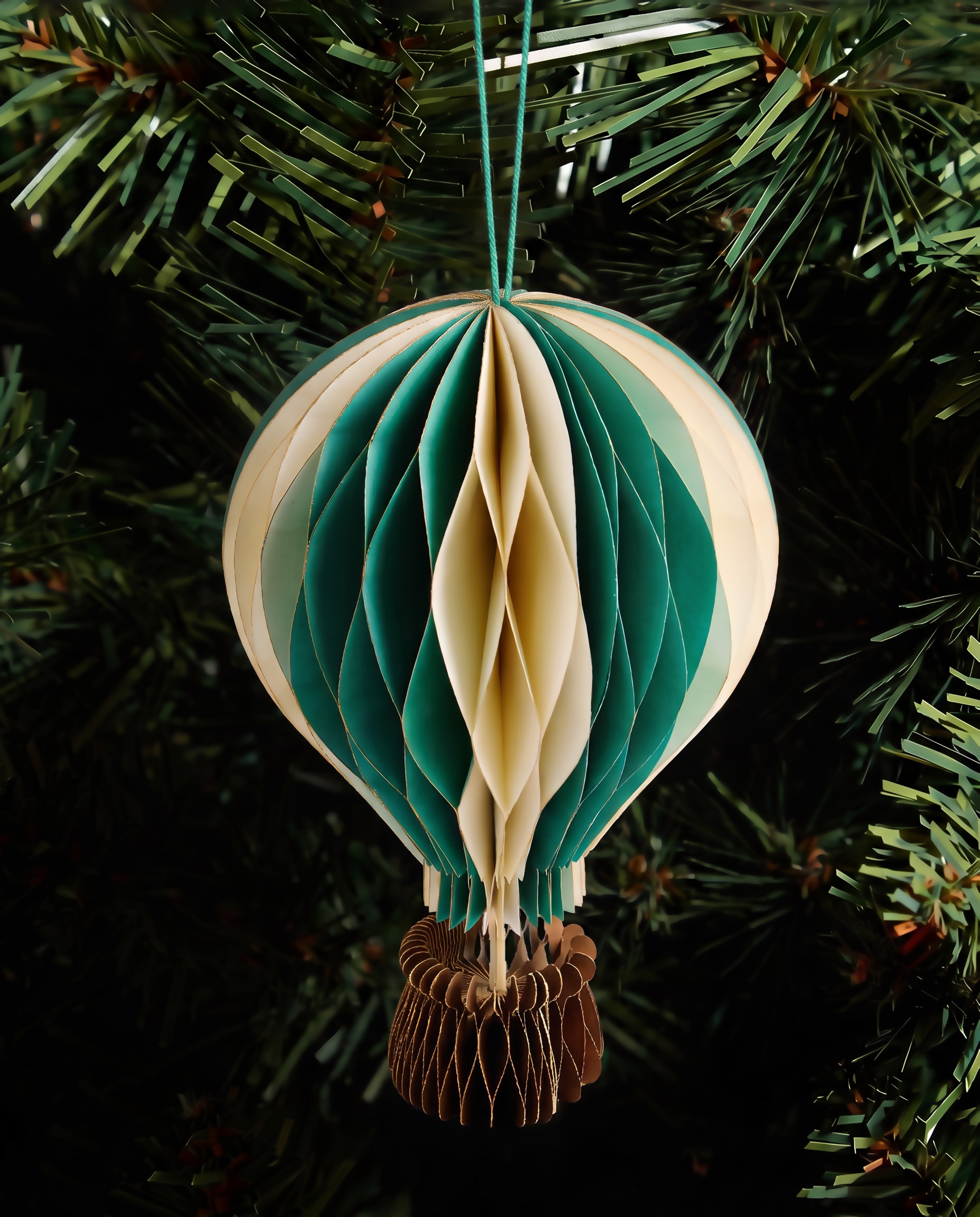 Colgante de papel Globo Navidad - Verde Verde-1