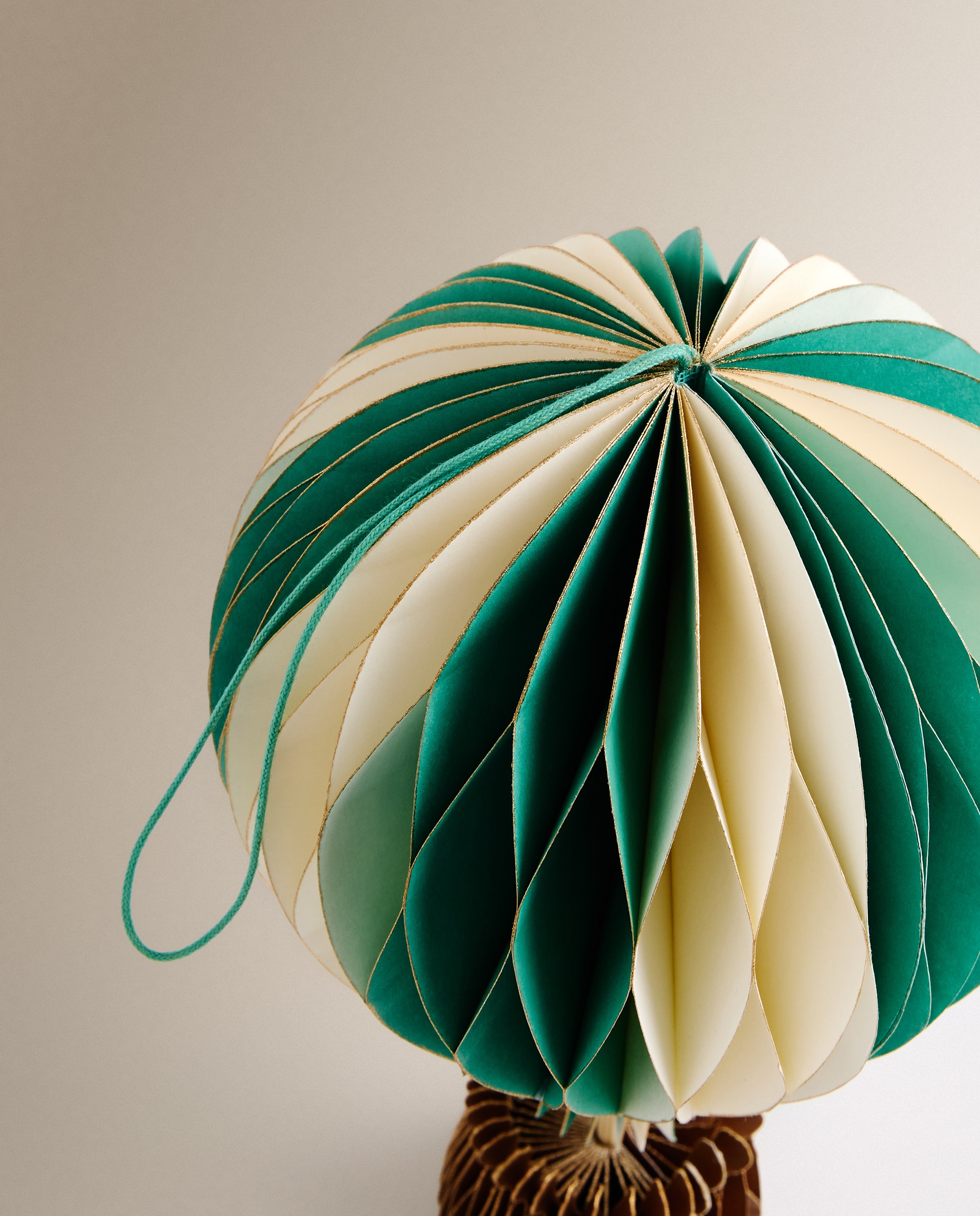 Colgante de papel Globo Navidad - Verde Verde-3