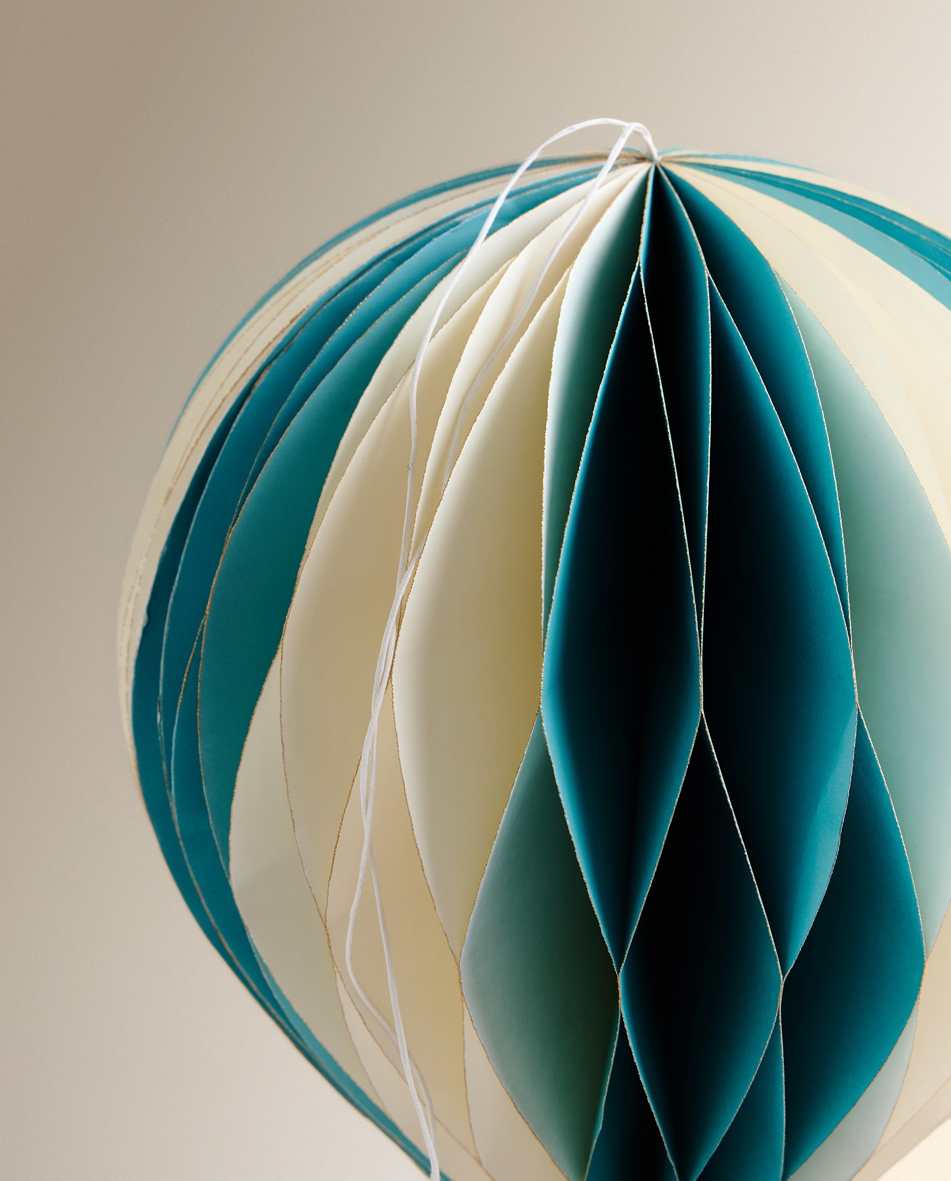 Colgante de papel Globo grande Navidad - Azul Azul-3