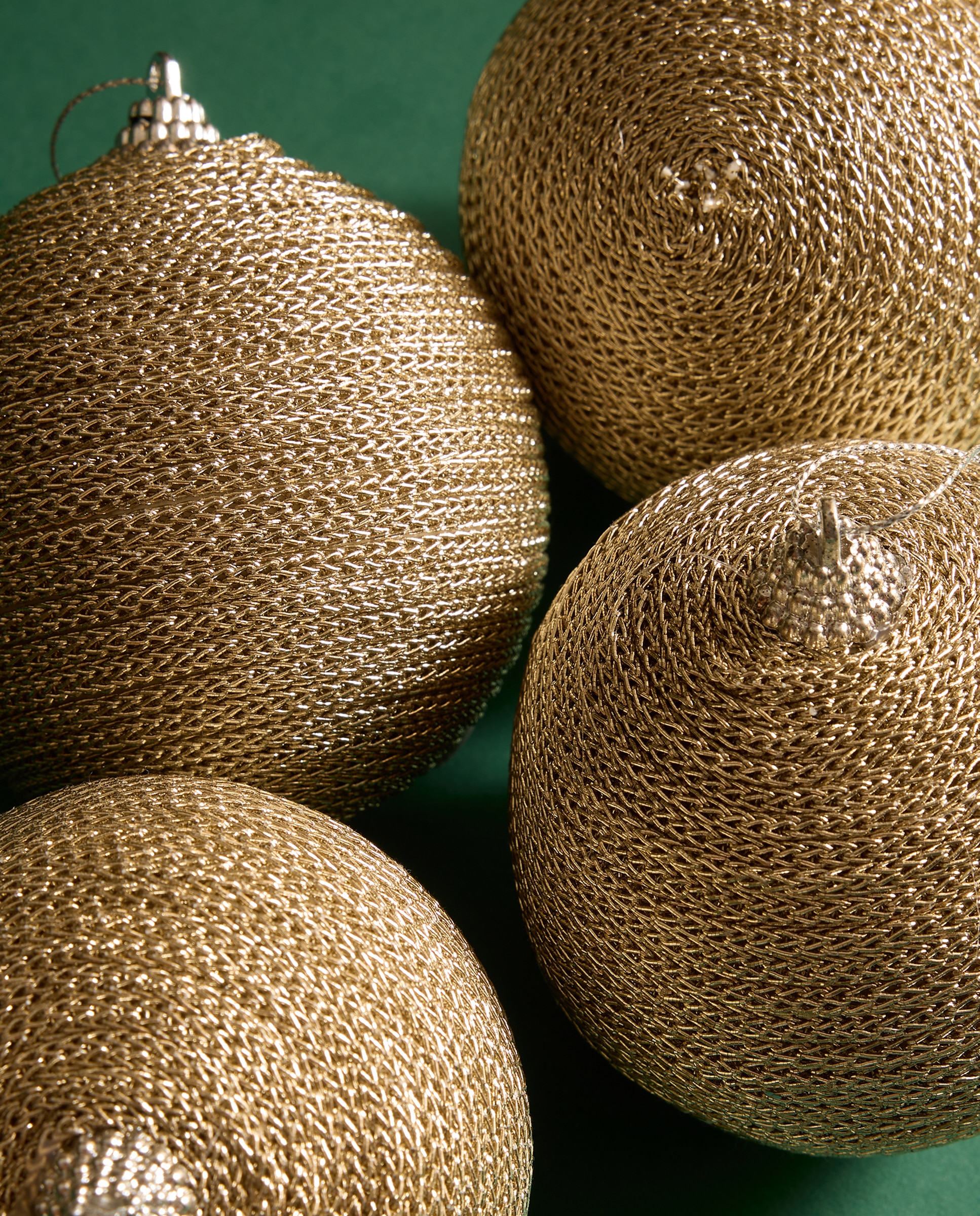 Set de 4 bolas Cadenita Navidad - Champagne Champagne-1