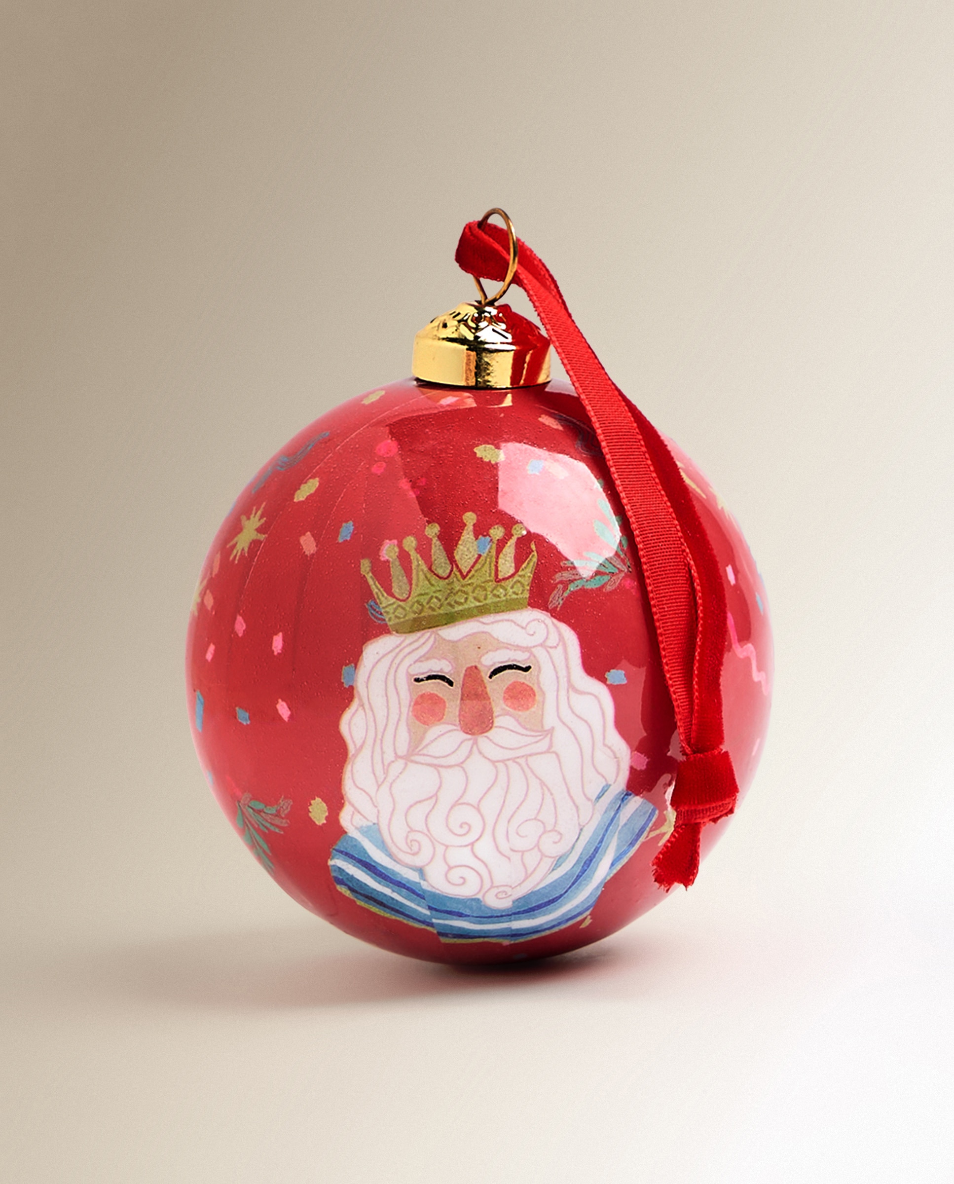 Set de 14 bolas de papel maché Reyes Magos Navidad - Multicolor Multicolor-2