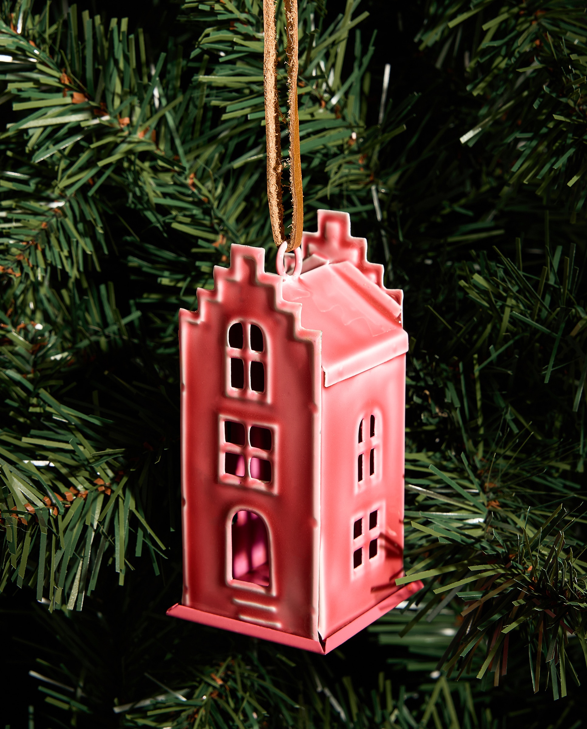 Imagen 1 de Colgante de metal Casa Navidad - Rosa Rosa