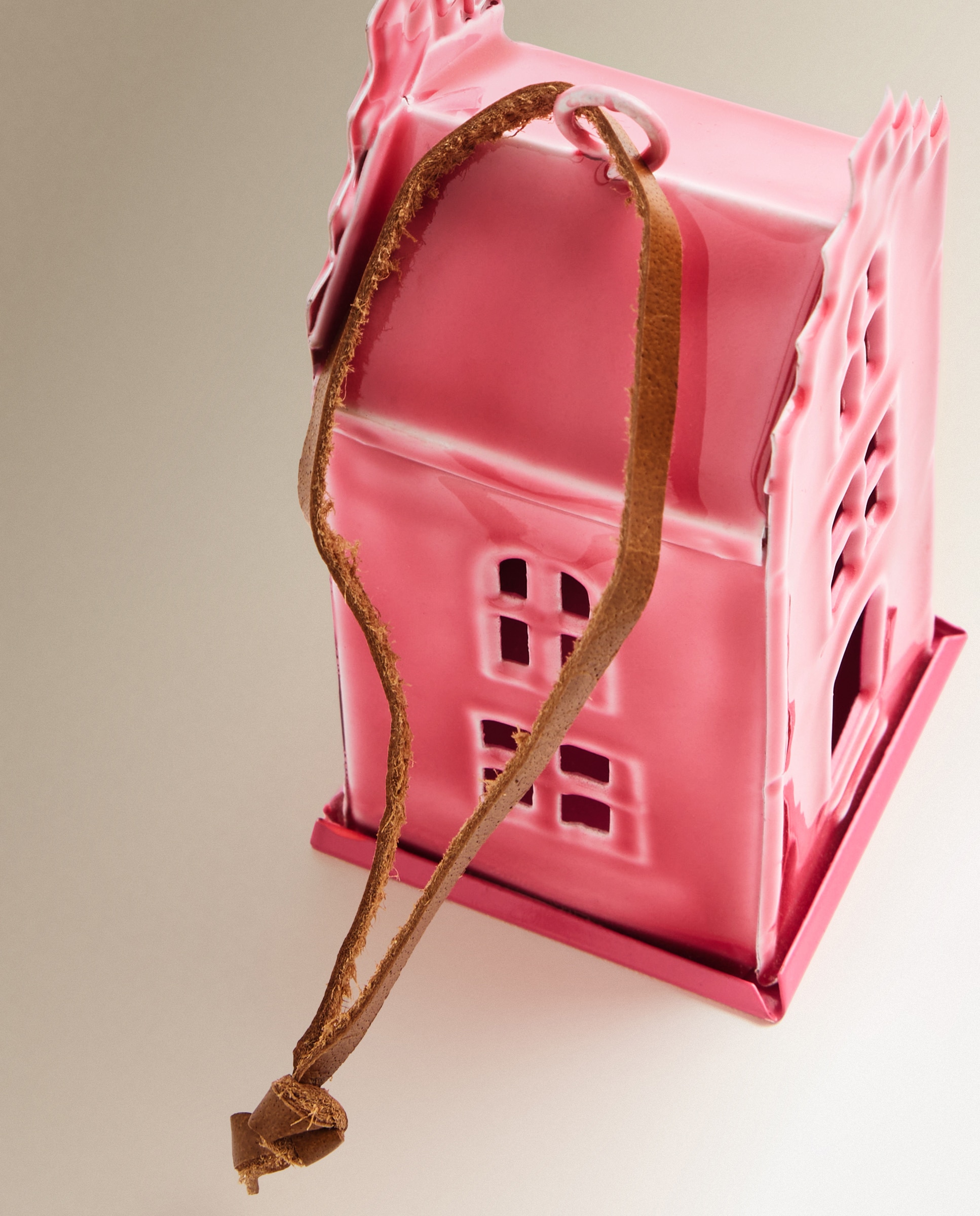Imagen 3 de Colgante de metal Casa Navidad - Rosa Rosa