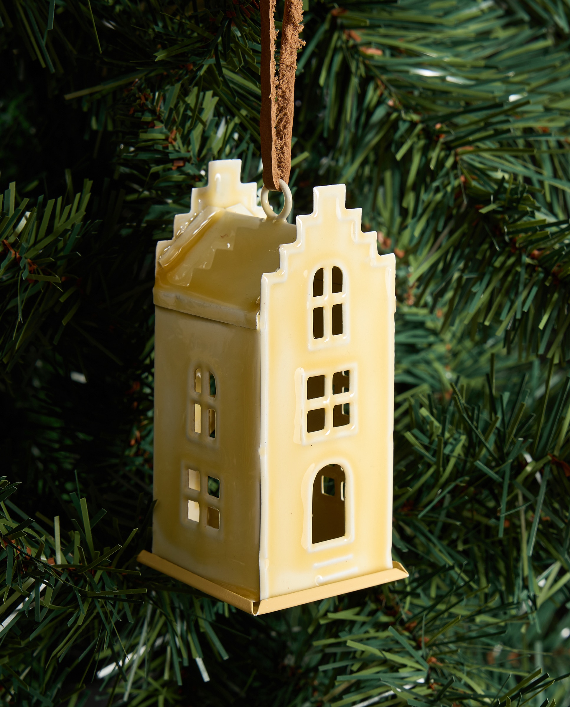 Imagen 1 de Colgante de metal Casa Navidad Amarillo