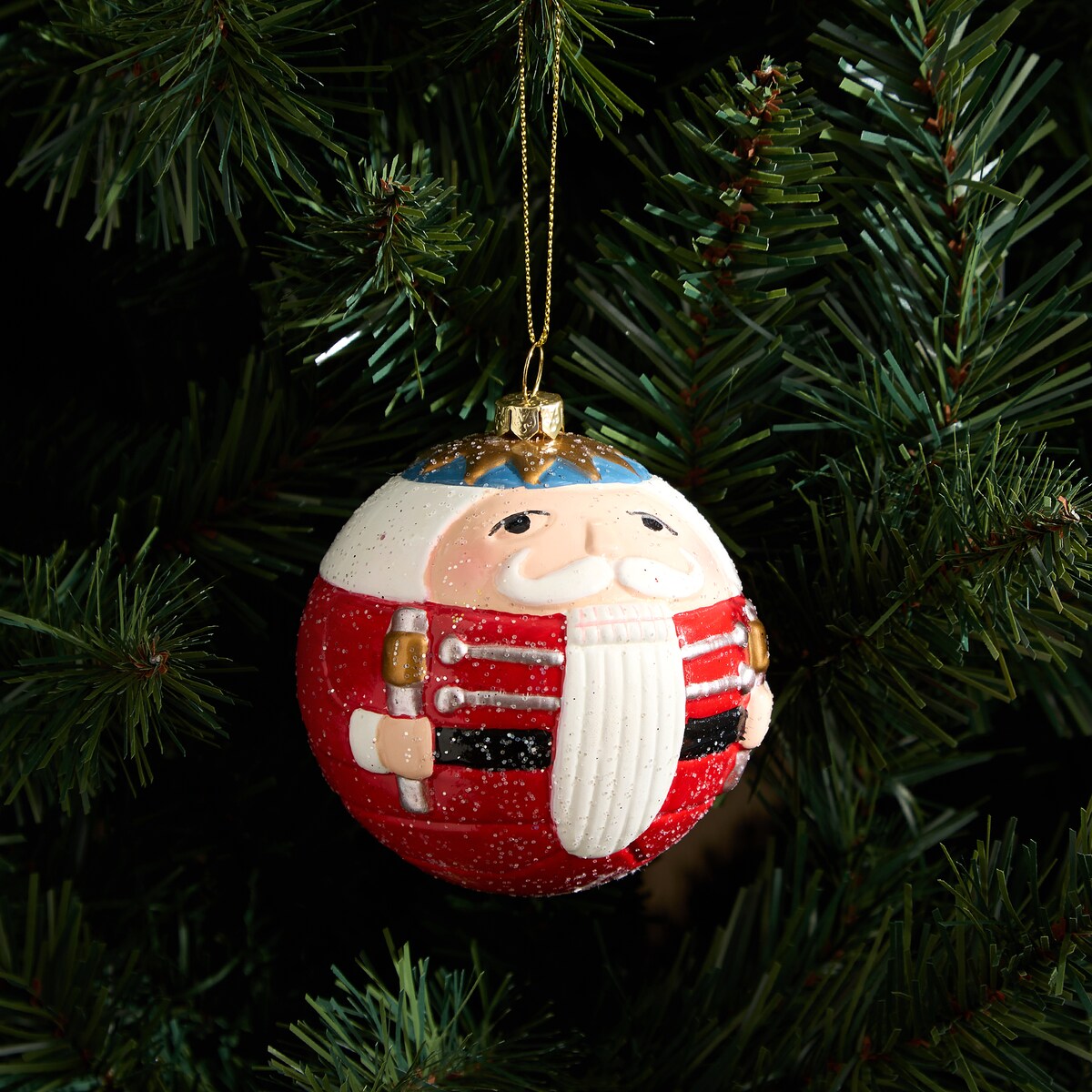 Bola Cascanueces Glitter Navidad El Corte Inglés Rojo-1