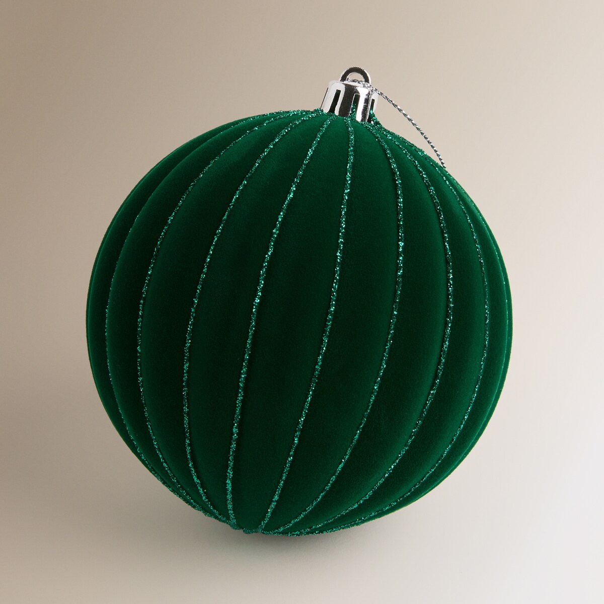 Bola com Floco Glitter Verde-escuro-2