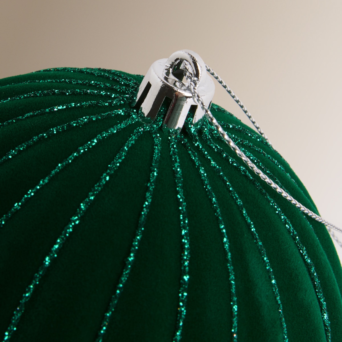 Bola com Floco Glitter Verde-escuro-3