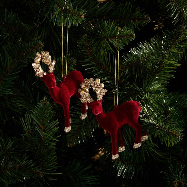 Imagen 0 de Set de 2 colgantes Renos Navidad