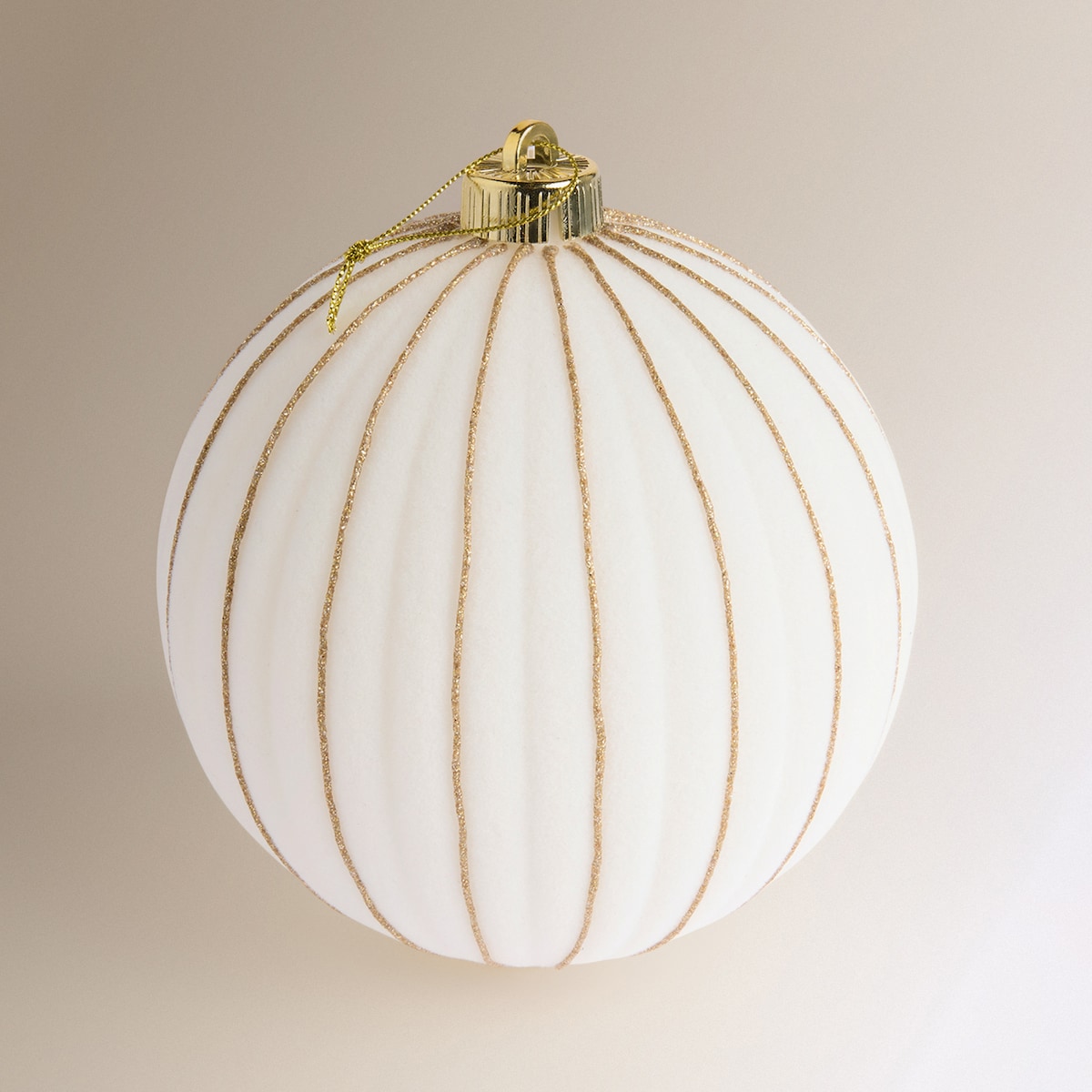 Set de 4 bolas Líneas XL Navidad Blanco-2
