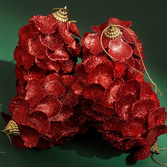 Imagen 0 de Set de 4 colgantes Piñas Glitter Navidad