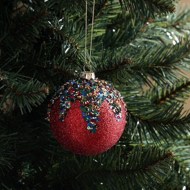 Imagen 0 de Bola Tope Glitter Navidad