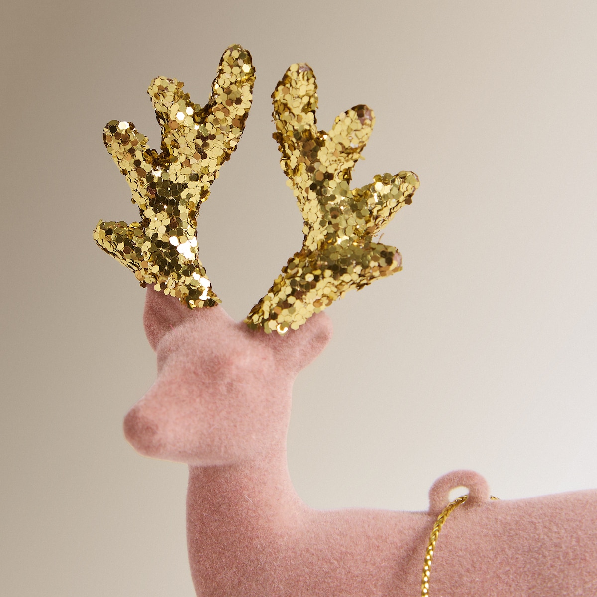 Conjunto de 2 Enfeites com Renas Rosa-3