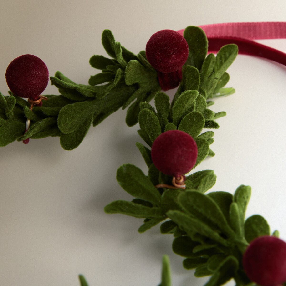 Colgante Estrella hojitas Flocada Navidad Verde-3