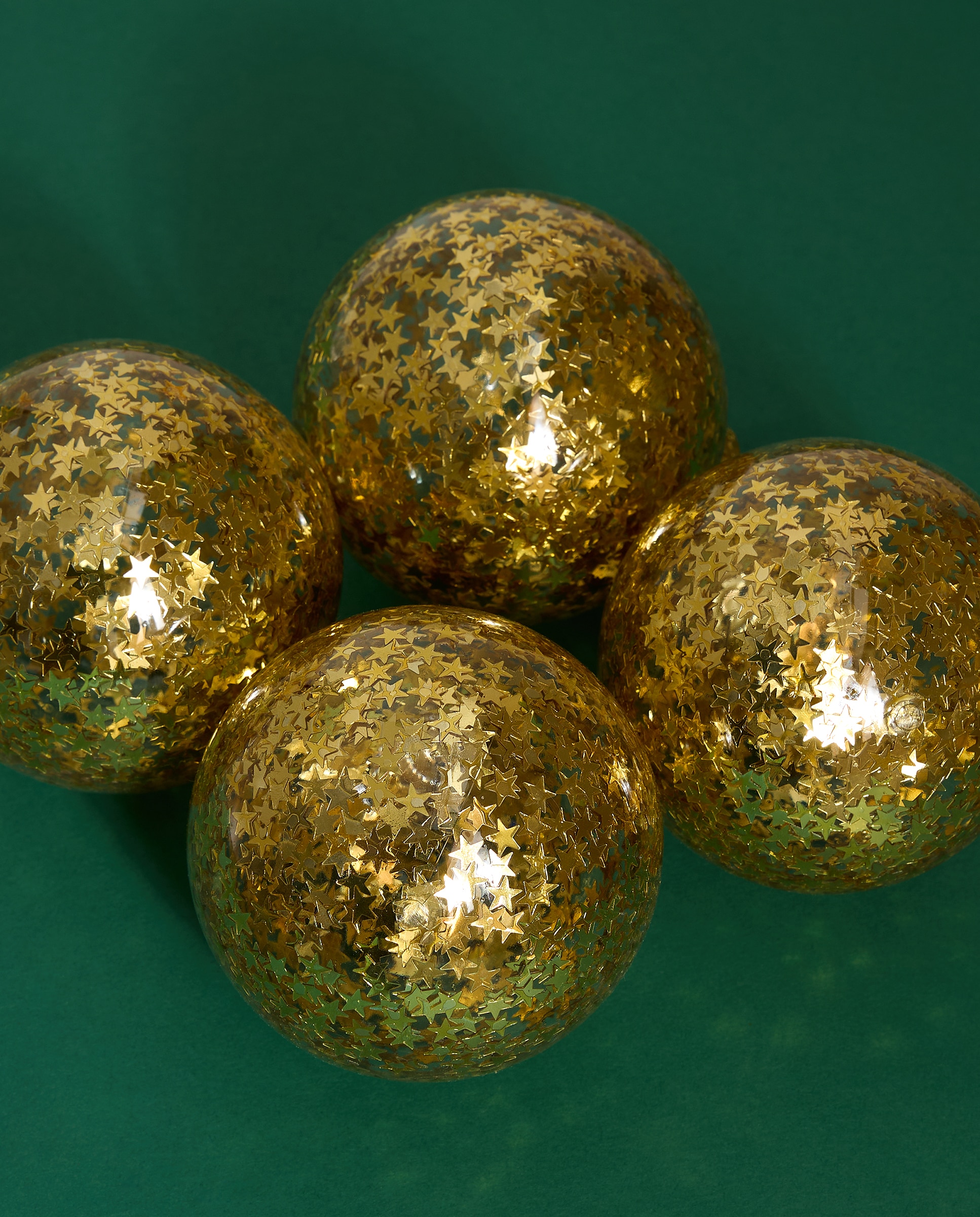 Set de 4 bolas Estrellitas doradas Navidad El Corte Inglés - Oro Oro-1