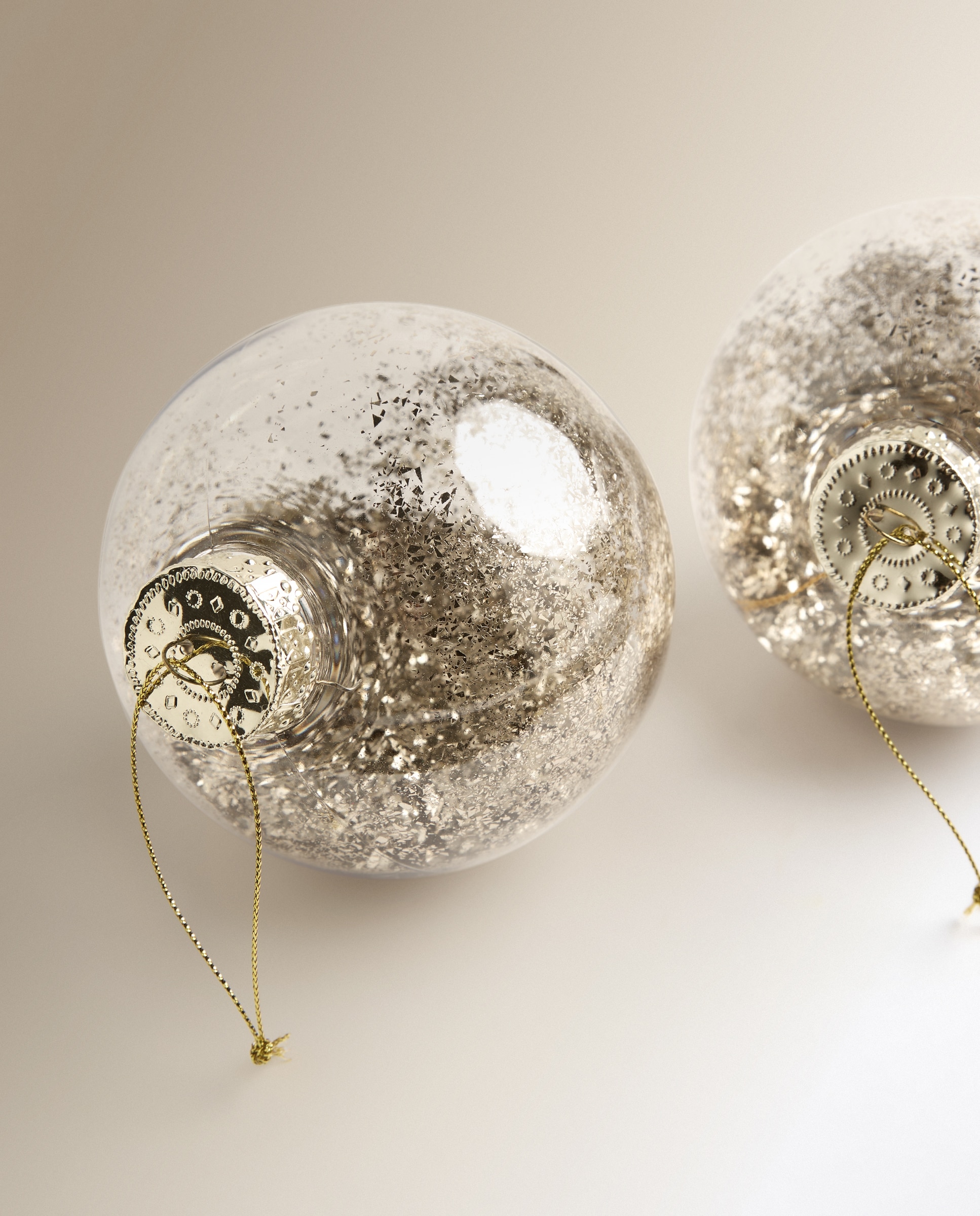 Conjunto de 2 Bolas com Confeti Natal Champanhe-3